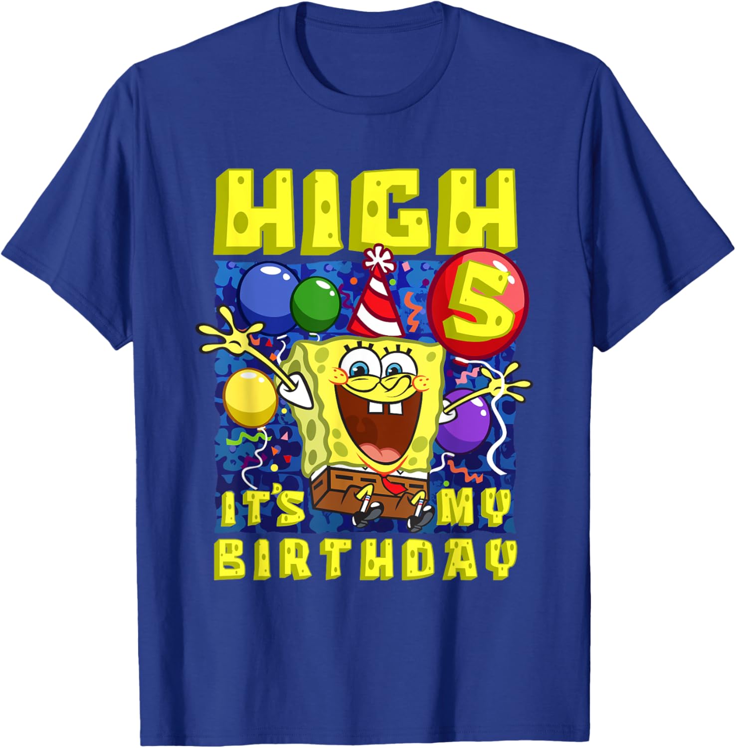 SpongeBob SquarePants Birthday T-Shirt for Boys and Girls Age 5 - 17