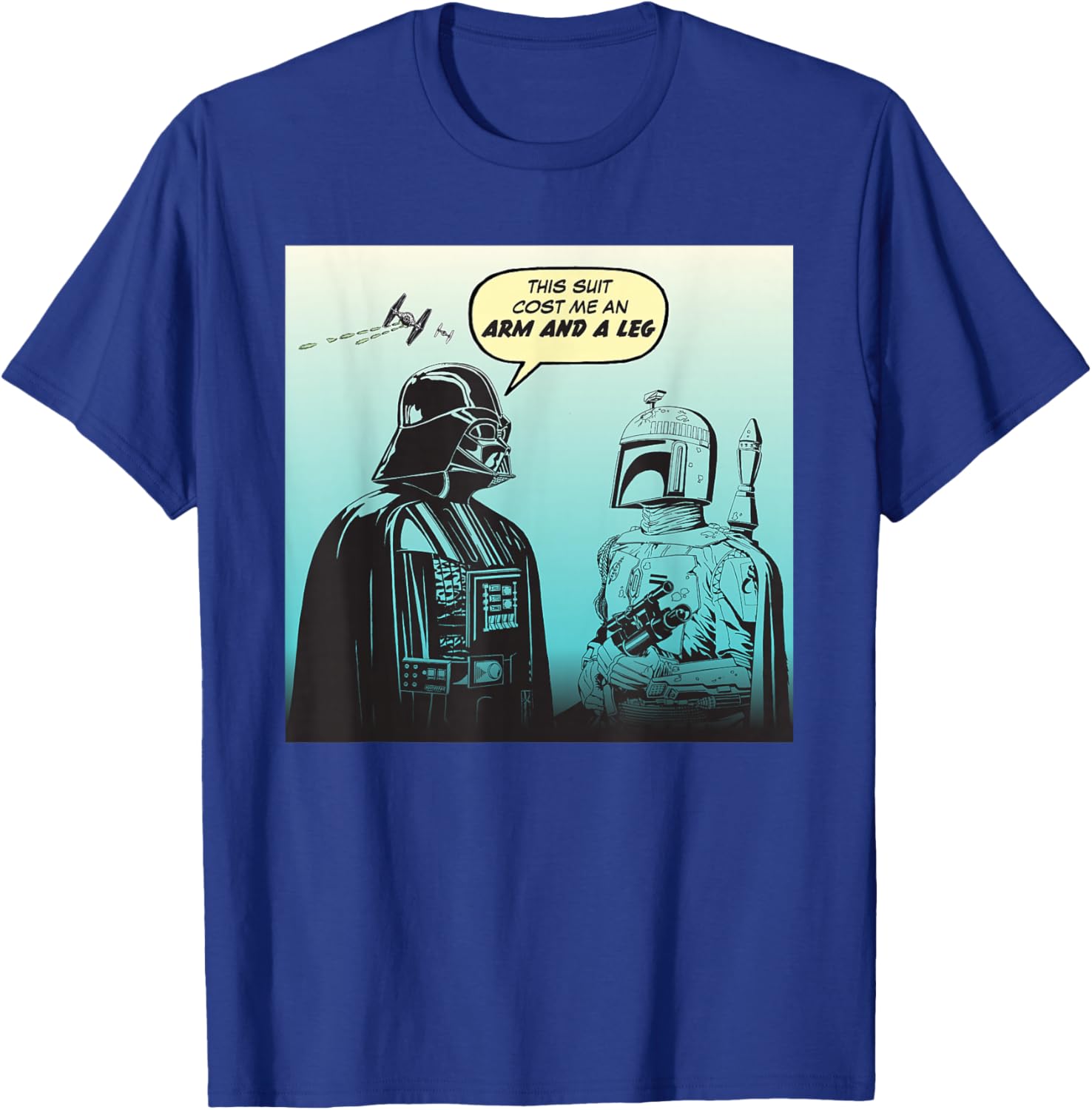 Star Wars Funny Darth Vader and Boba Fett Comic T-Shirt for Fans - 23