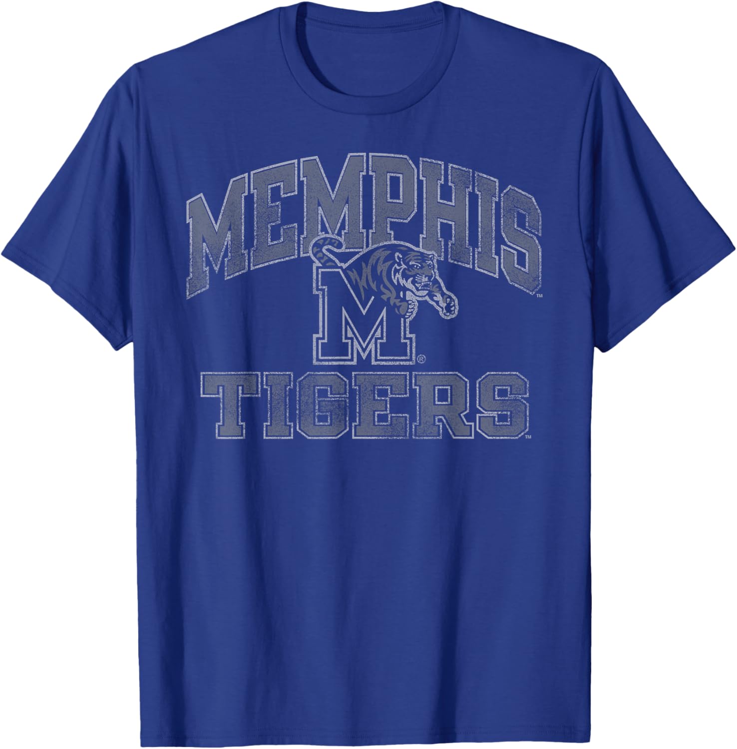 Vintage Memphis Tigers Royal Blue T-Shirt for Sports Fans and Outdoors - 1