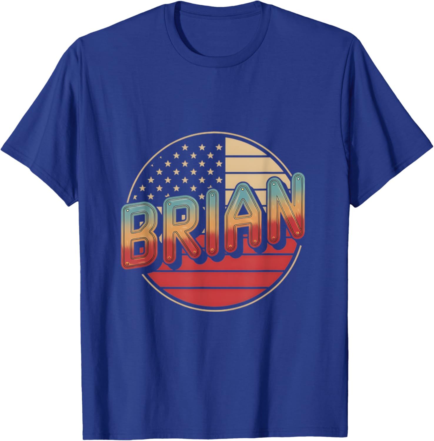 Personalized BRIAN USA Flag Patriot T-Shirt for Proud Americans - 6