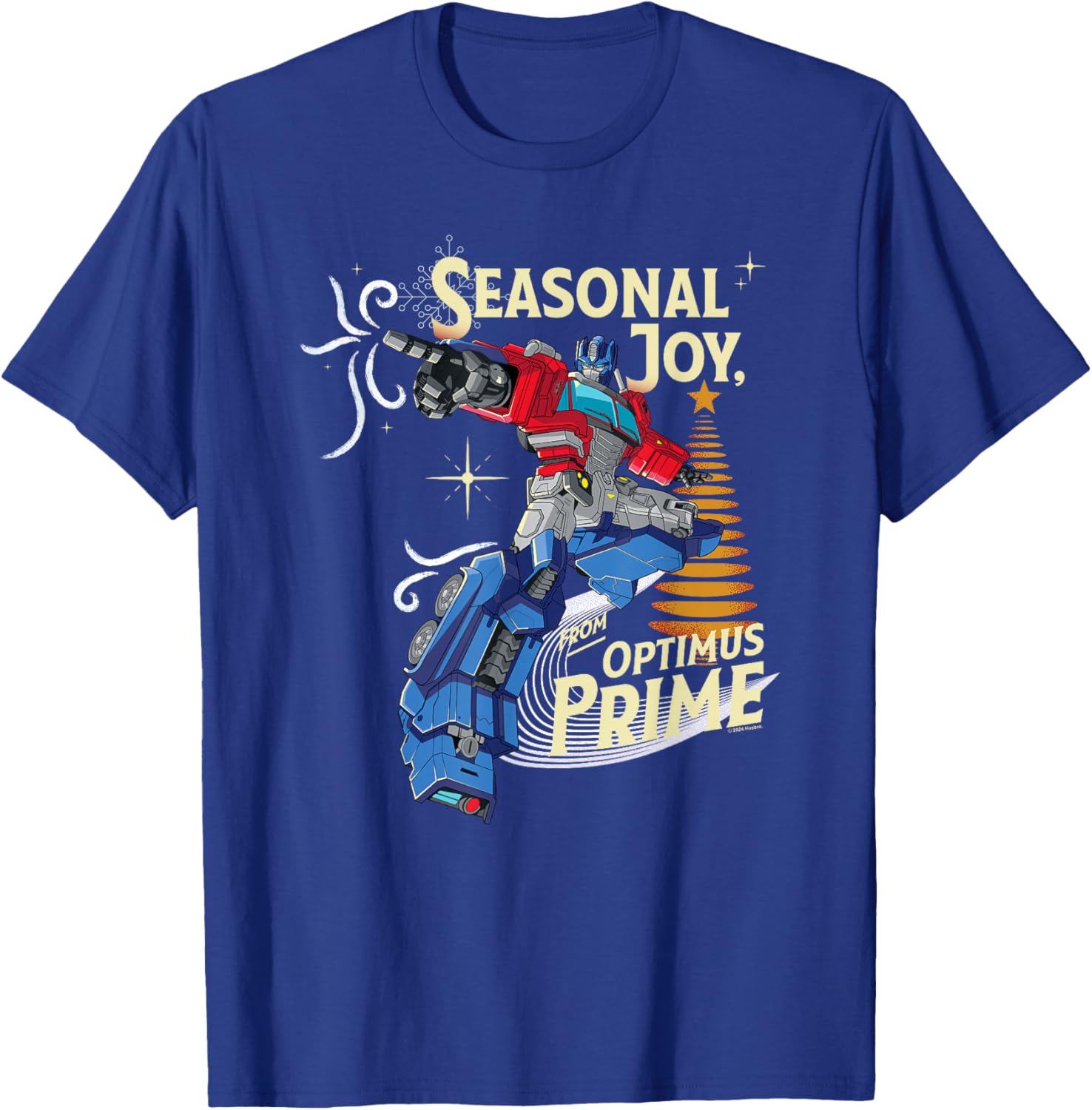 Transformers Optimus Prime Christmas T-Shirt for Seasonal Cheer - 1