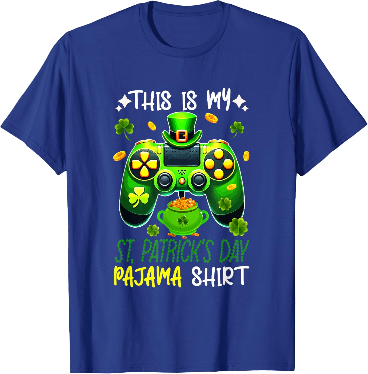St. Patrick's Day Gamer T-Shirt - Fun Pyjama Shirt for Gaming Enthusiasts - 20