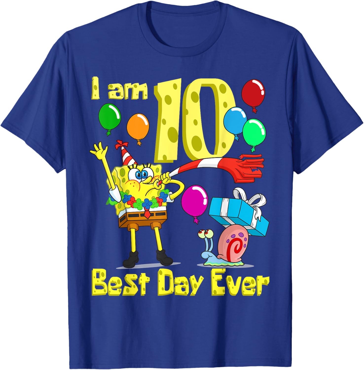 SpongeBob 10th Birthday Party T-Shirt by Mademark for Fun Celebrations - 14