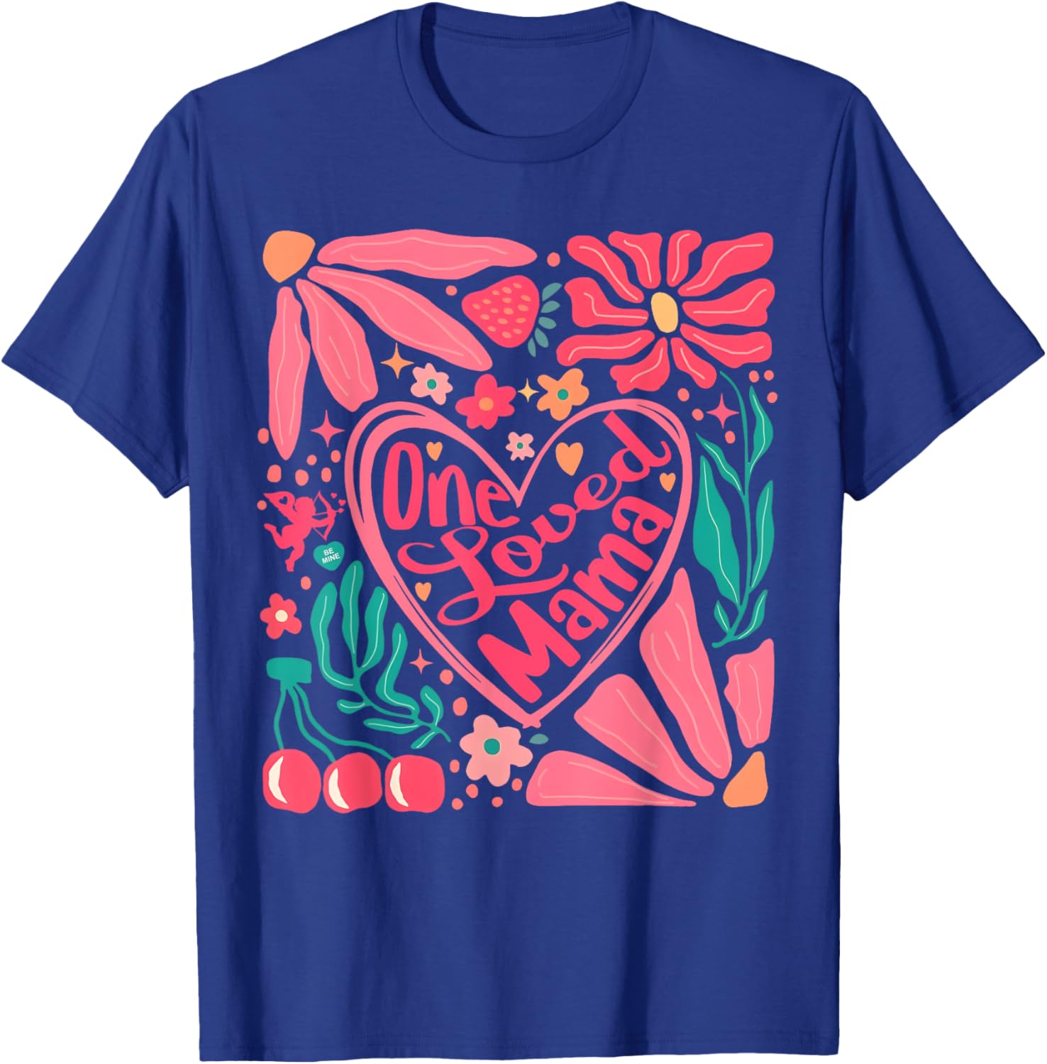 One Loved Mama Boho Floral Valentine's Day T-Shirt for Moms - 3