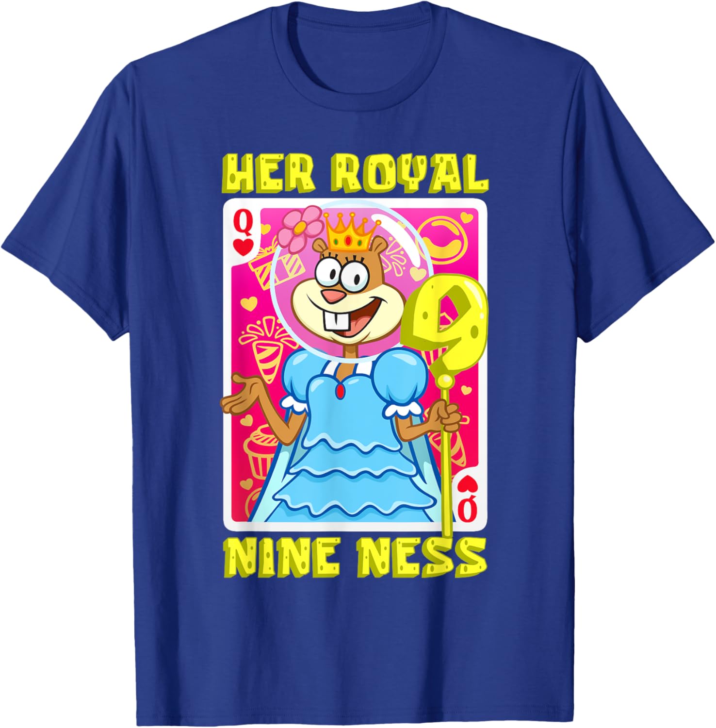 SpongeBob Her Royal Nine-ness Girl 9th Birthday T-Shirt for Kids - 6