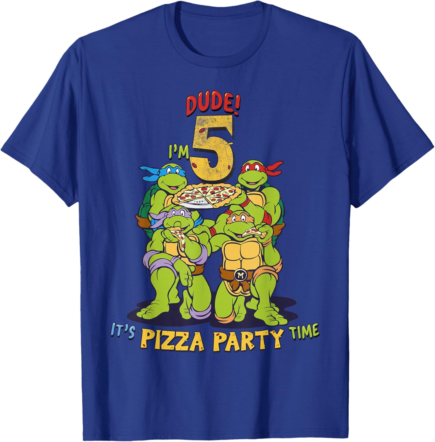 Teenage Mutant Ninja Turtles Pizza Party T-Shirt for Boys Age 5 - 2