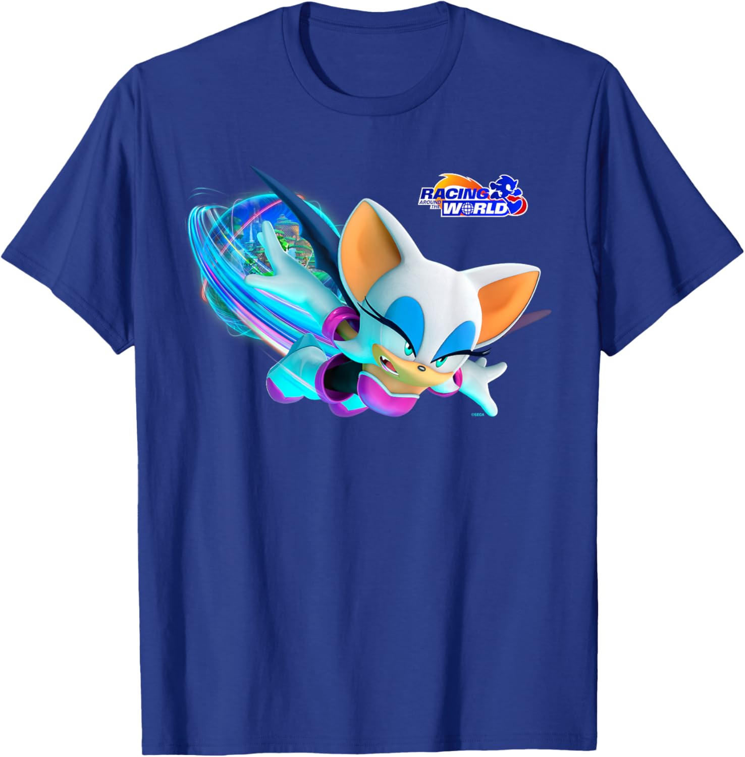 Sonic the Hedgehog Racing Around the World Rouge T-Shirt for Fans - 2