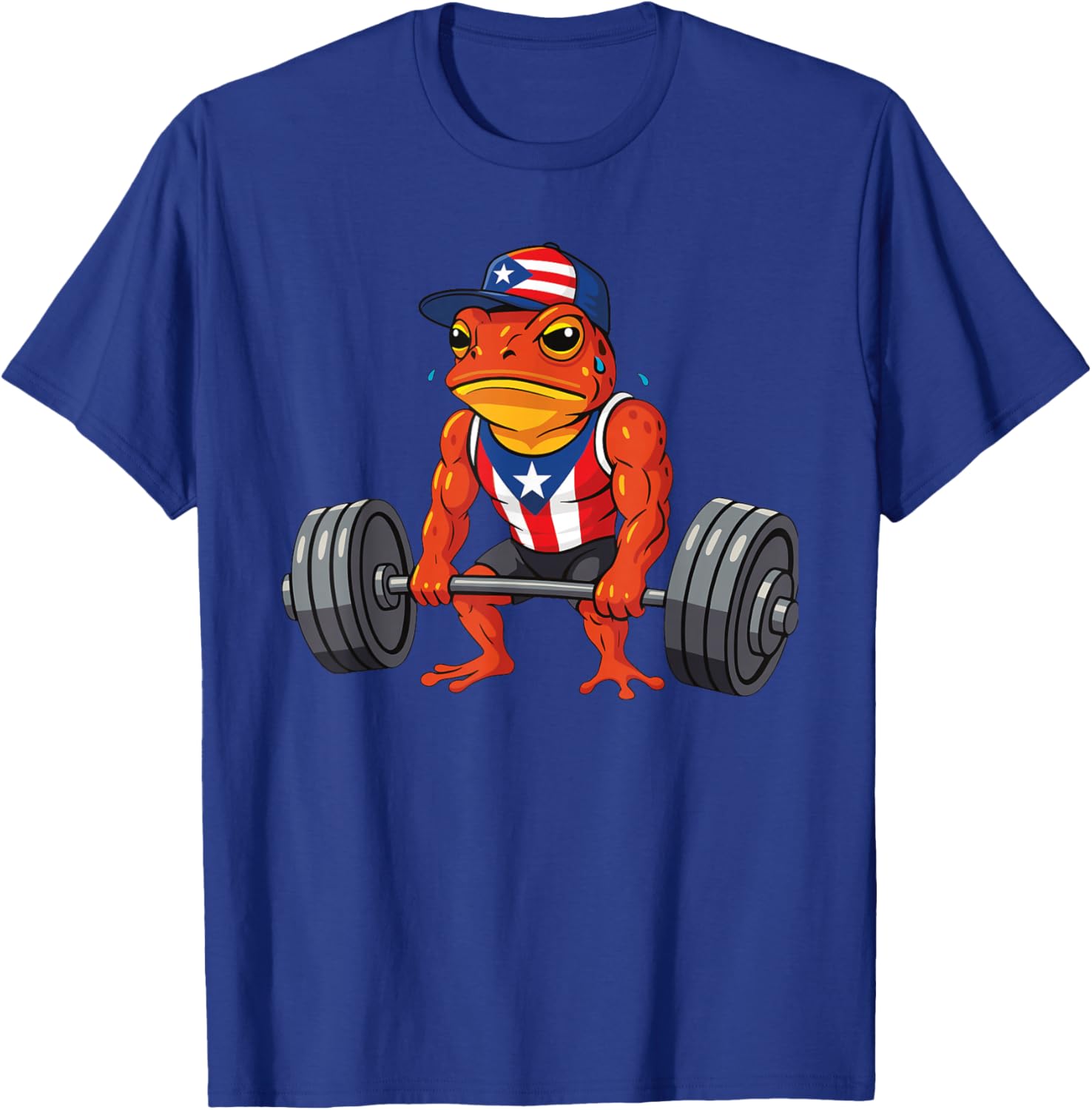 Taino Coqui Frog Gym Training T-Shirt with Puerto Rico Flag Design - 12