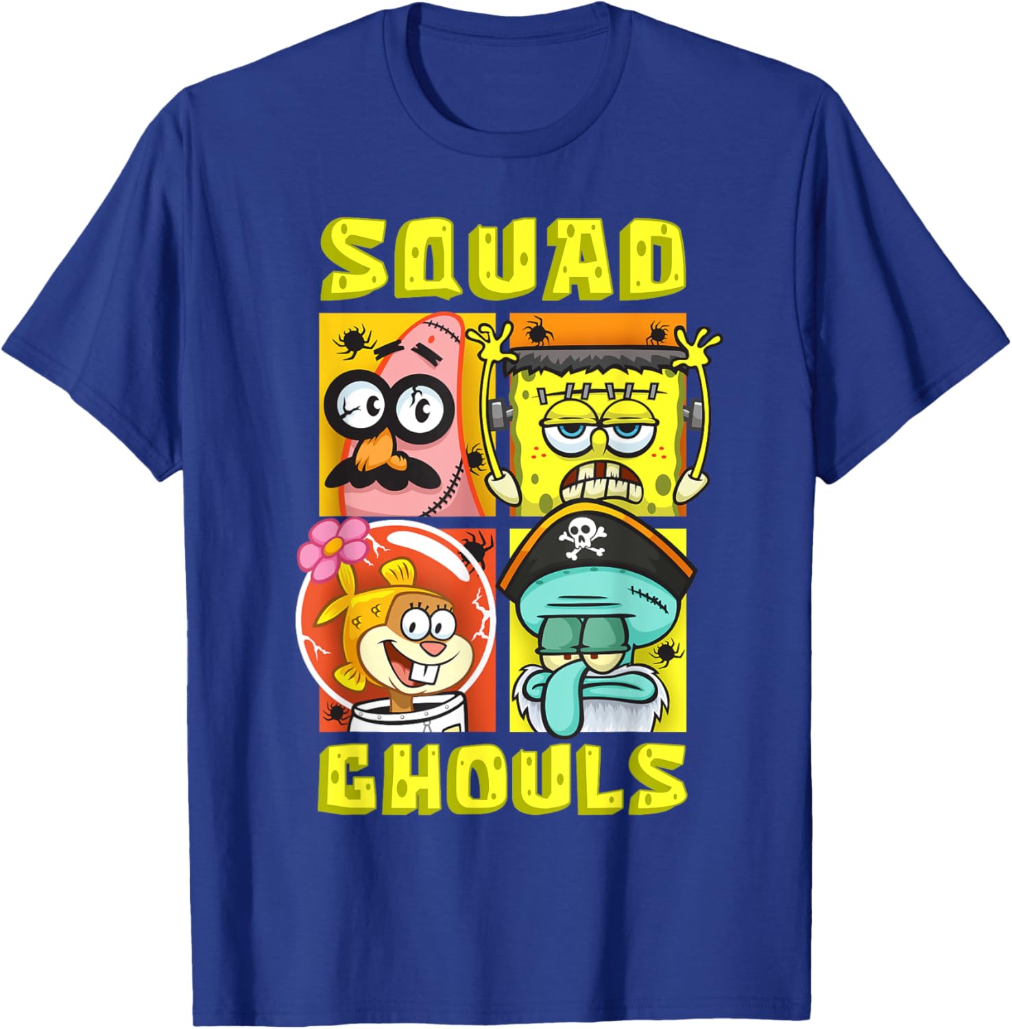 Mademark SpongeBob Halloween Squad T-Shirt with Patrick, Squidward & Sandy - 16