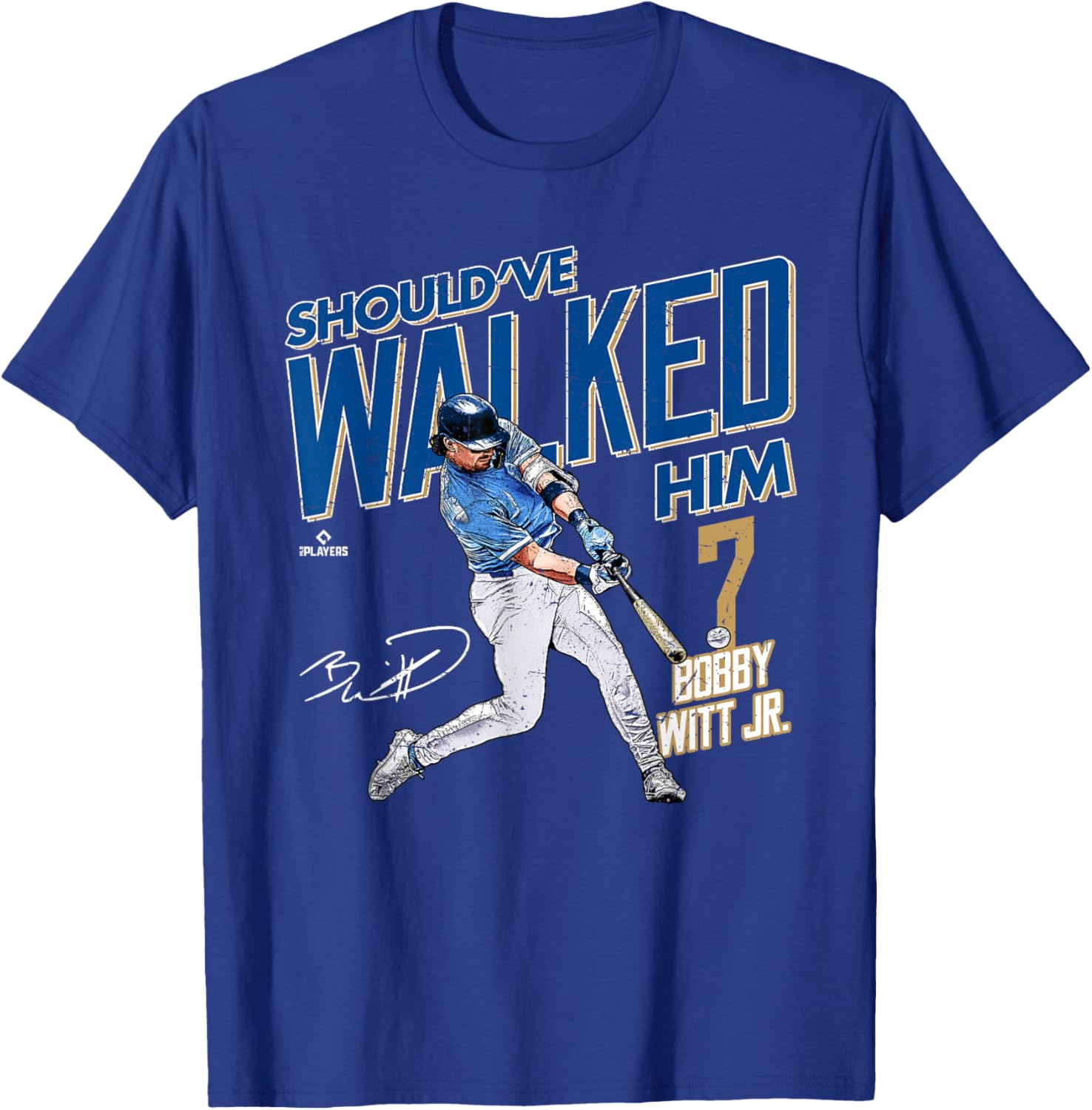 Should've Walked Him Bobby Witt Jr Kansas City Baseball T-Shirt for Fans - 3