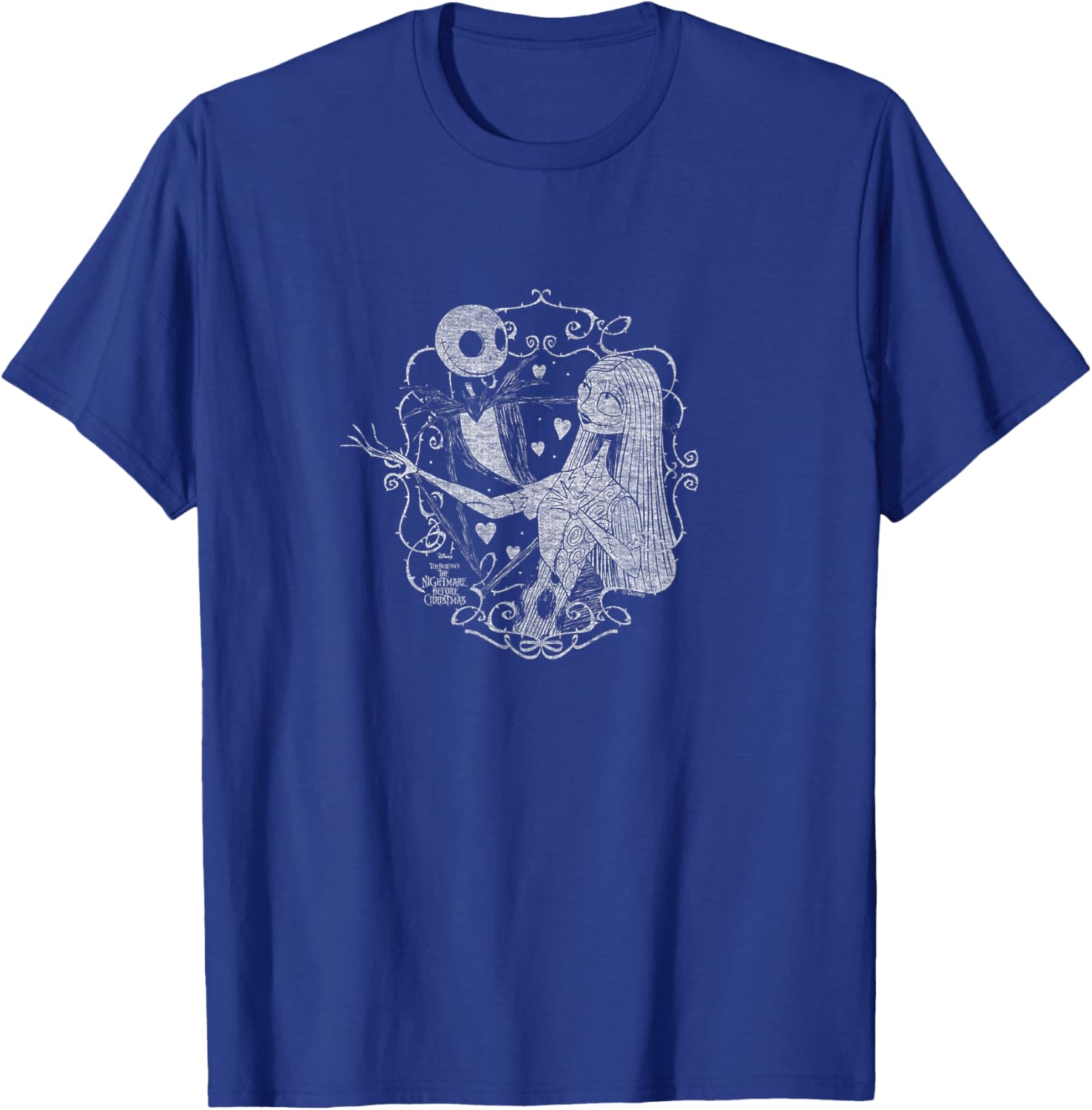 Nightmare Before Christmas Jack and Sally Valentine T-Shirt for Couples - 8