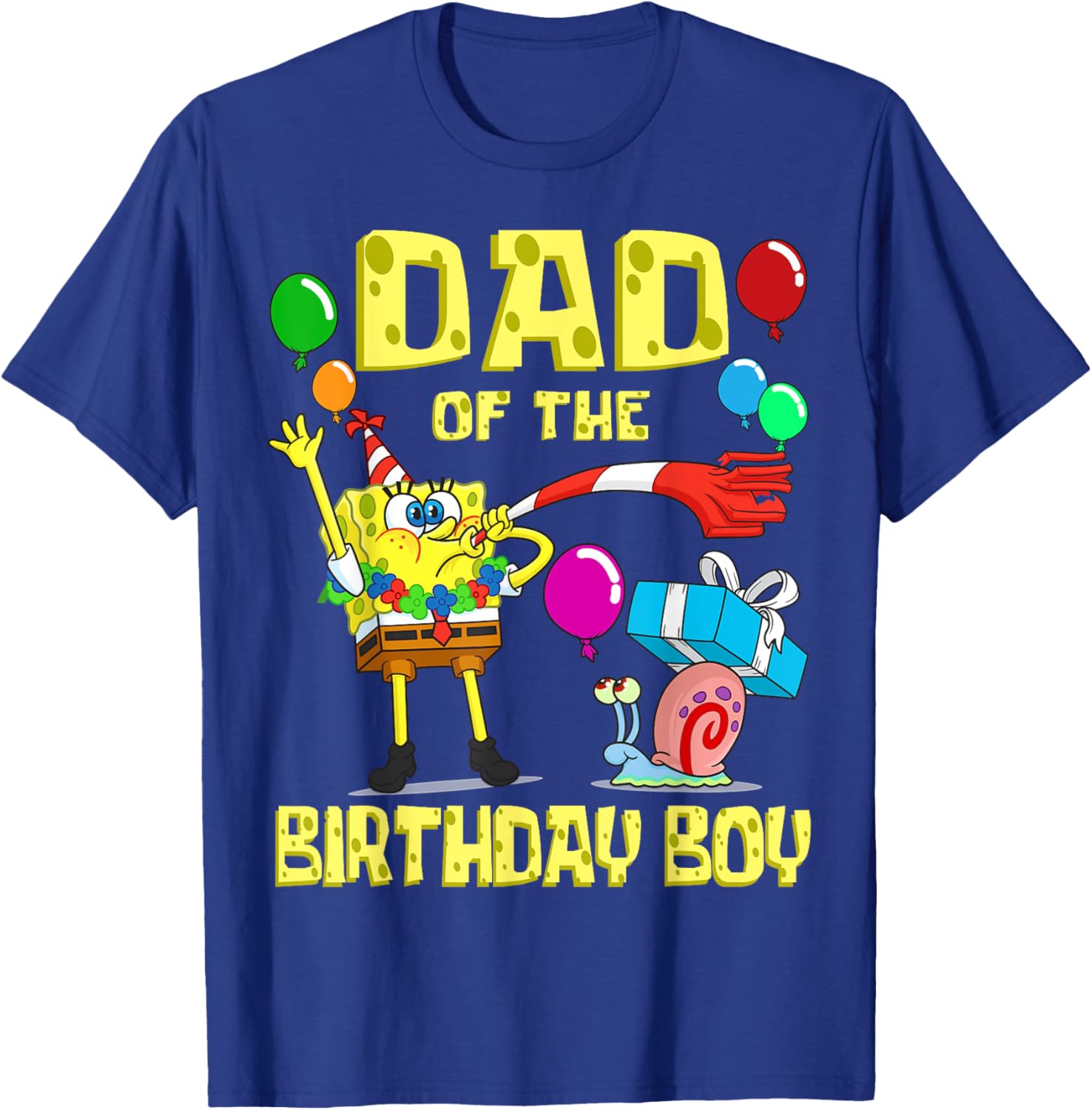 SpongeBob Daddy of the Birthday Boy Theme T-Shirt for Fun Parties - 3
