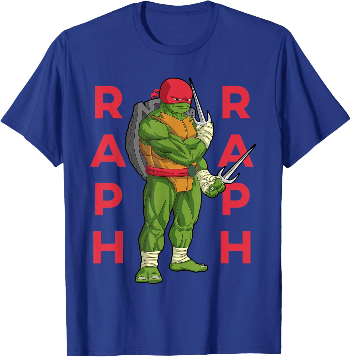 Raphael TMNT Sai Jutsu T-Shirt in Action Pose - Stylish Apparel for Fans - 6