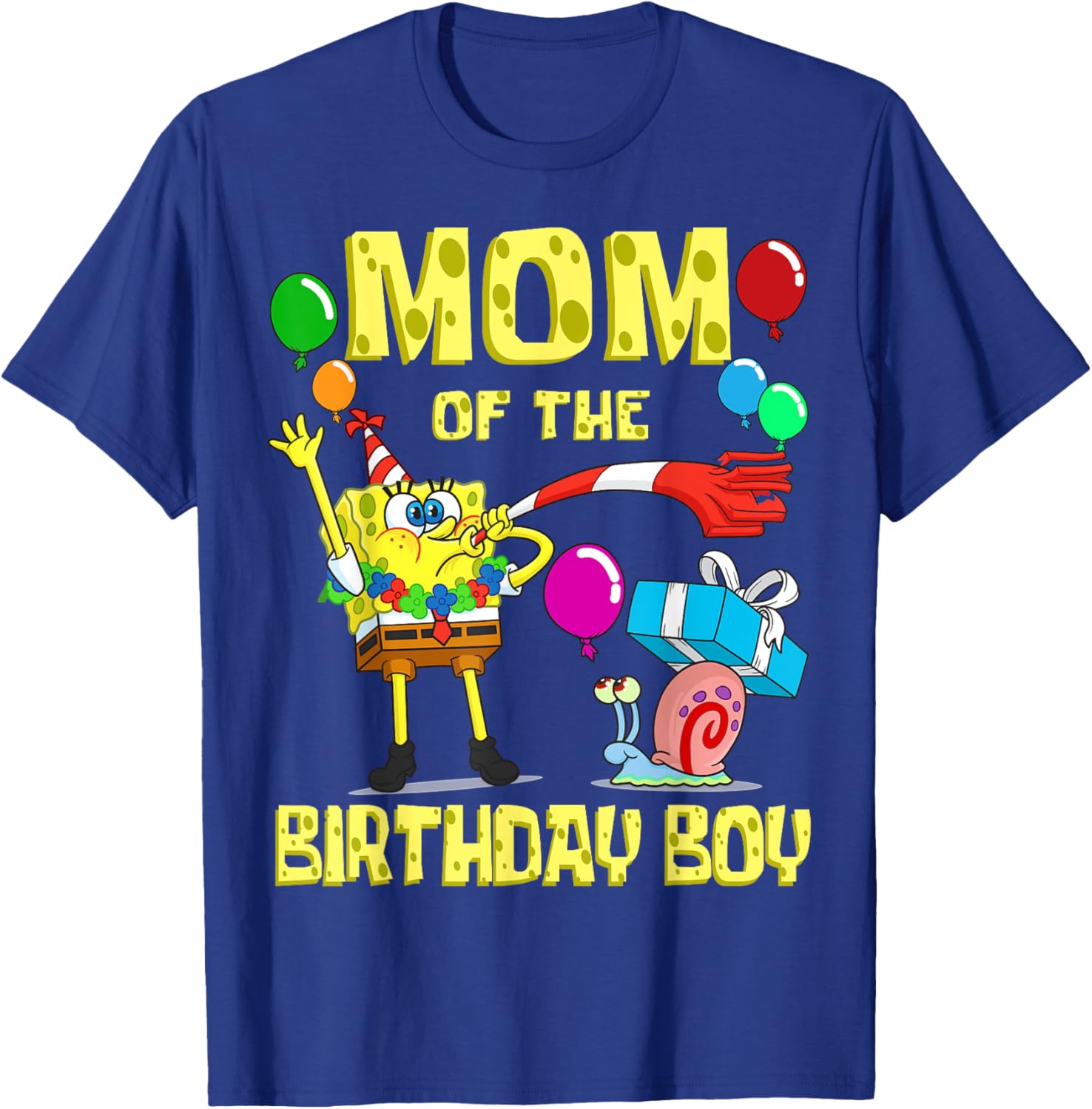 SpongeBob Mommy of the Birthday Boy Party T-Shirt for Fun Celebrations - 15