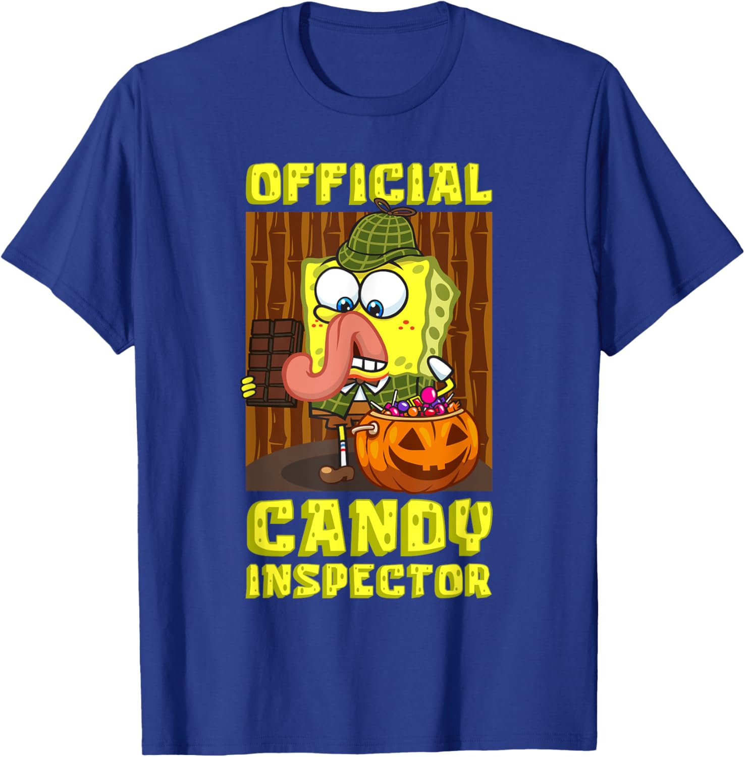 Mademark SpongeBob SquarePants Halloween Candy Inspector Fun T-Shirt - 16