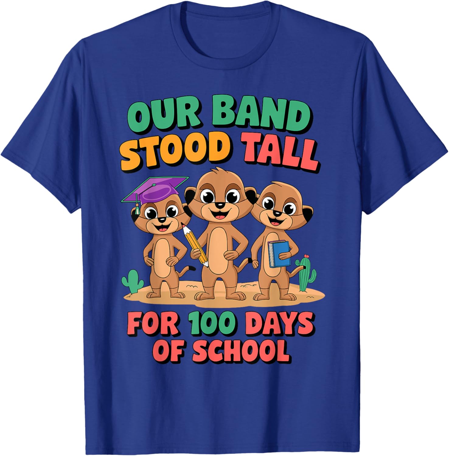100 Days of School Teacher T-Shirt for Boys and Girls - Our Band Stood Tall - 7