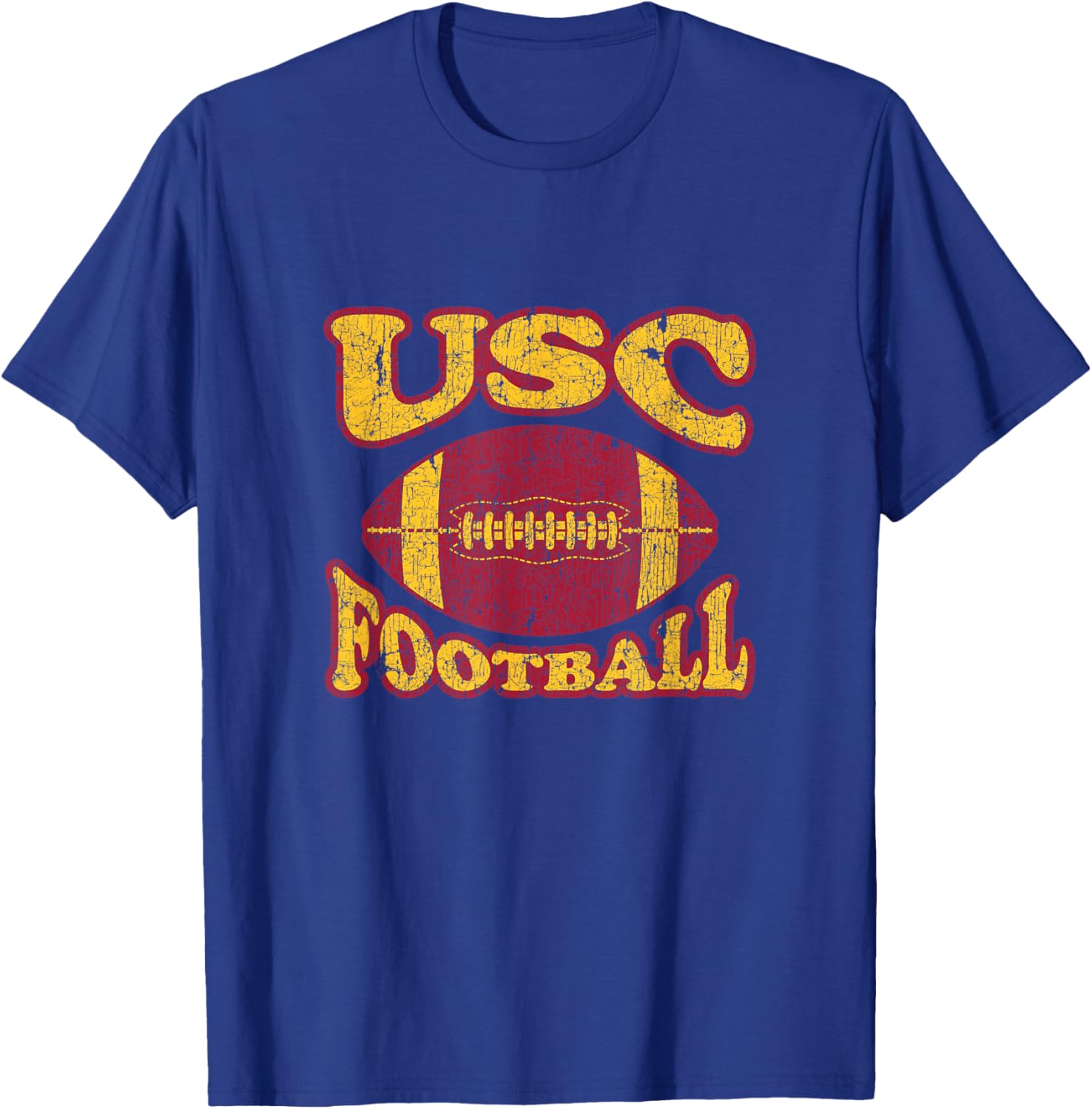 USC Trojans Distressed Retro Style Football T-Shirt for Fans - 2