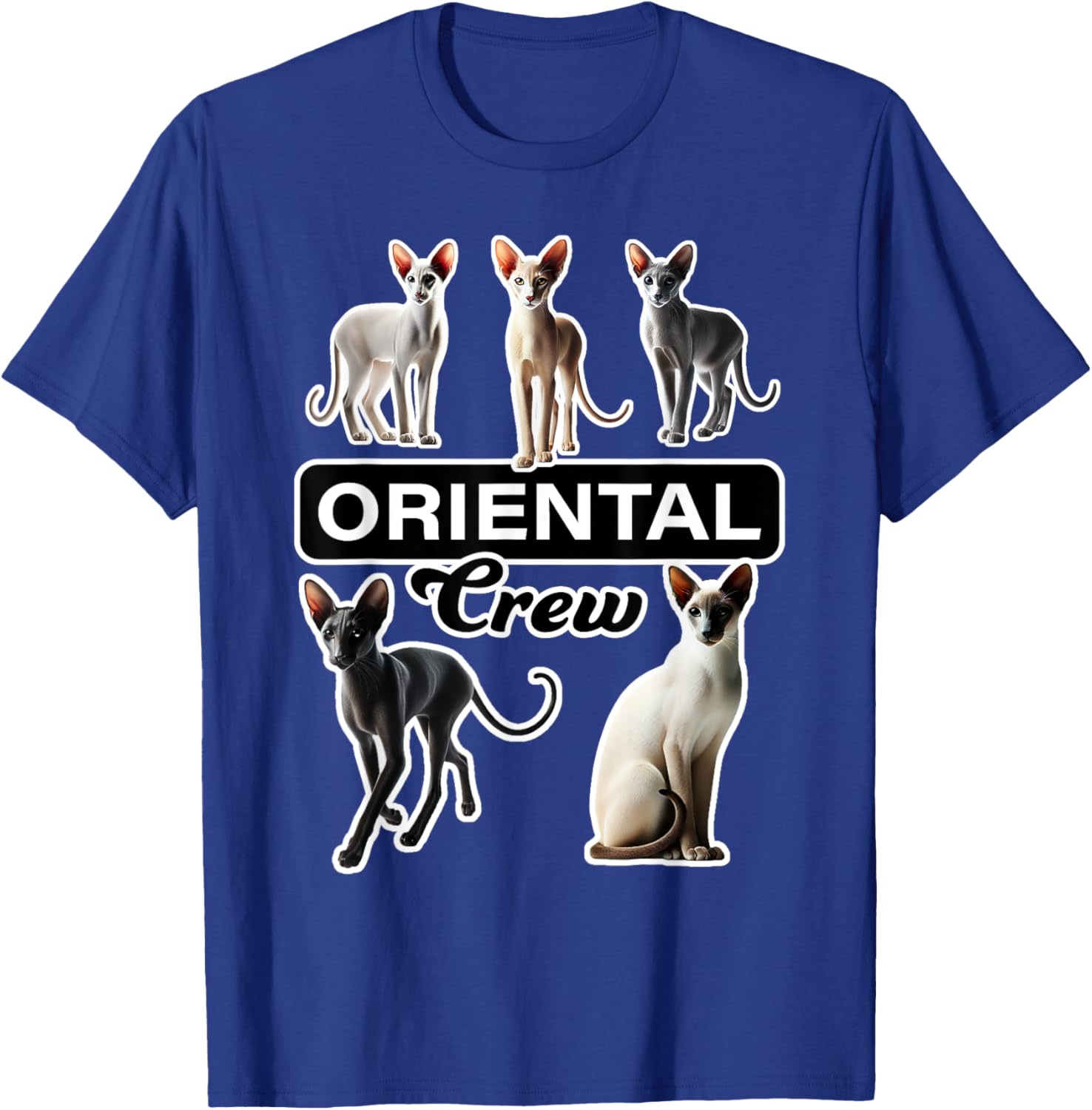 Oriental Cat Crew T-Shirt for Cat Lovers - Stylish and Comfortable Wear - 3