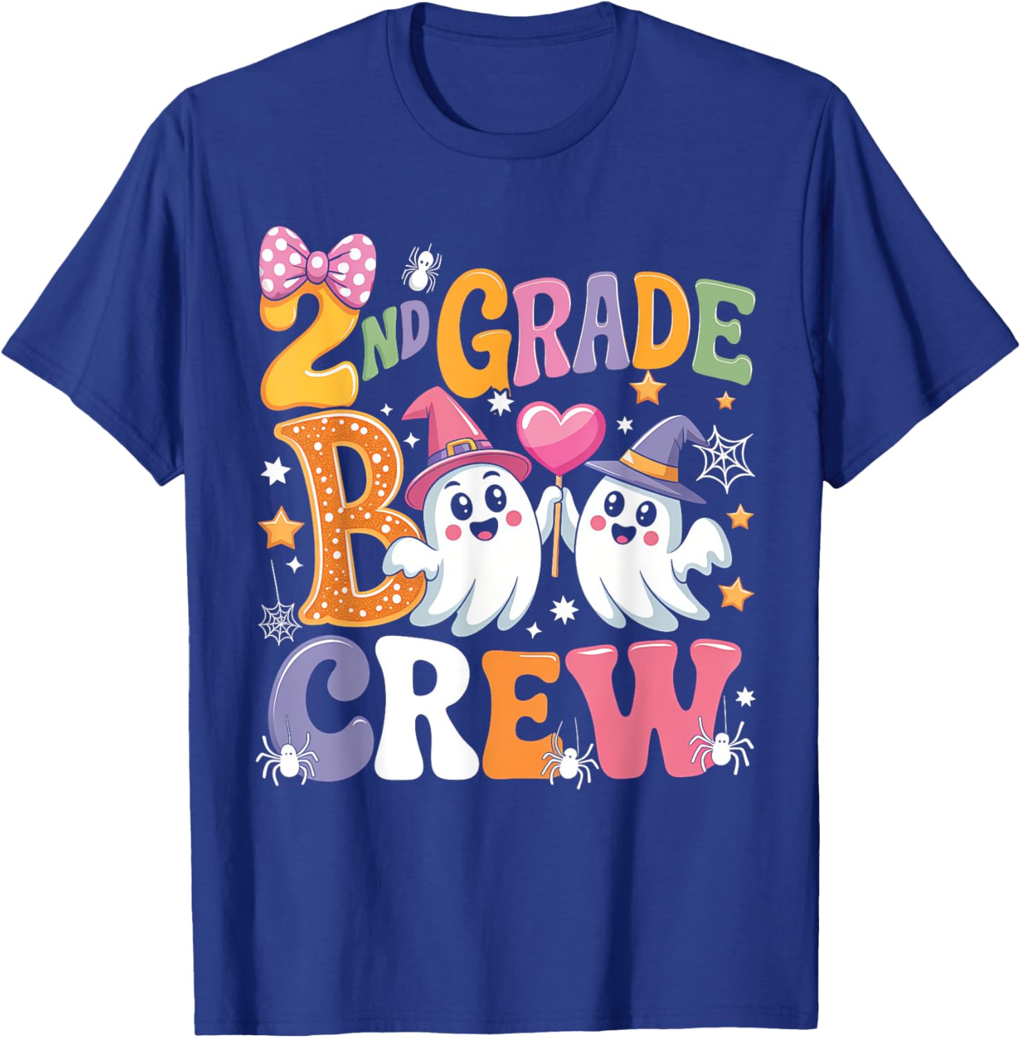 Happy Halloween T-Shirt for 2nd Grade Boo Crew Teacher and Kids - 15