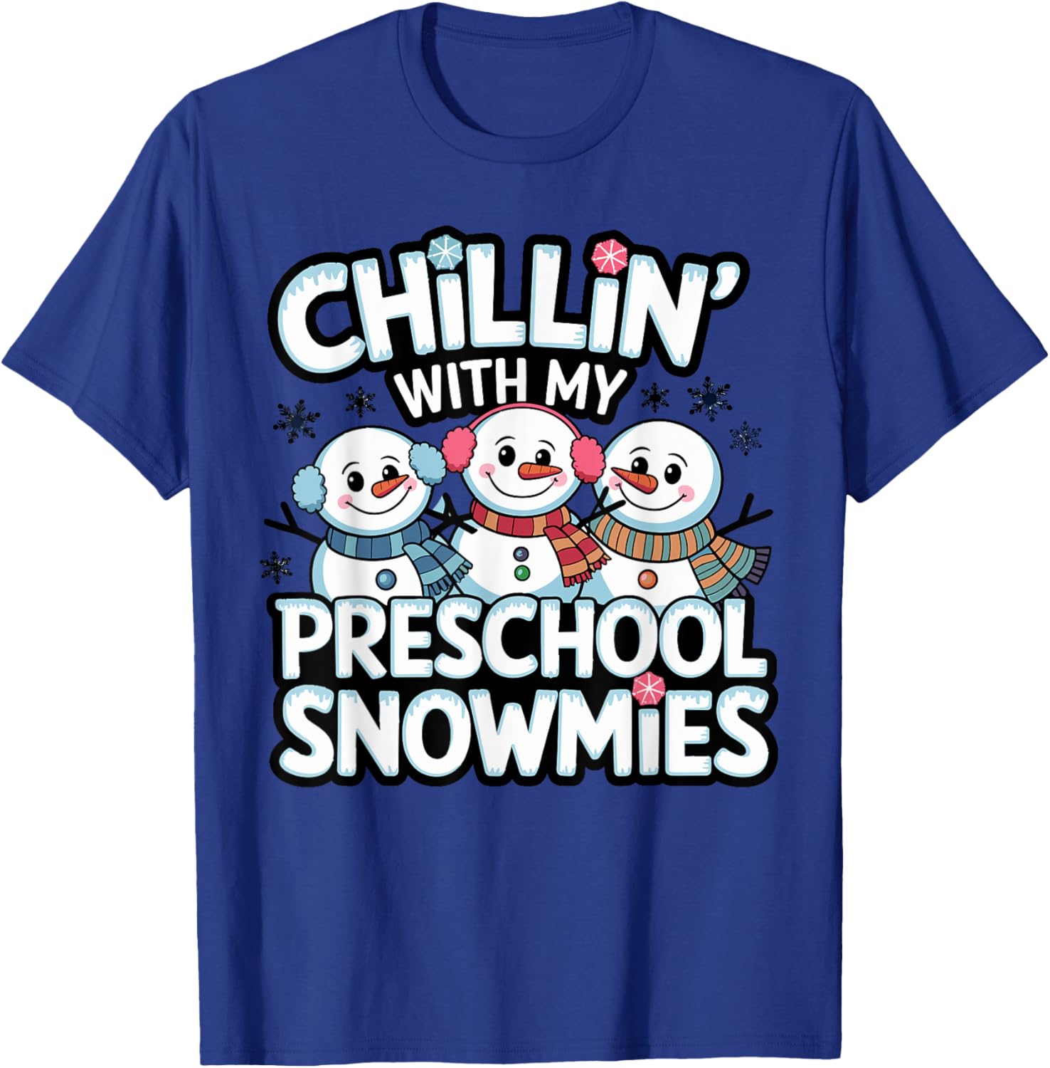 Chillin with My Snowmie Kid Winter T-Shirt for Teachers and Students - 14