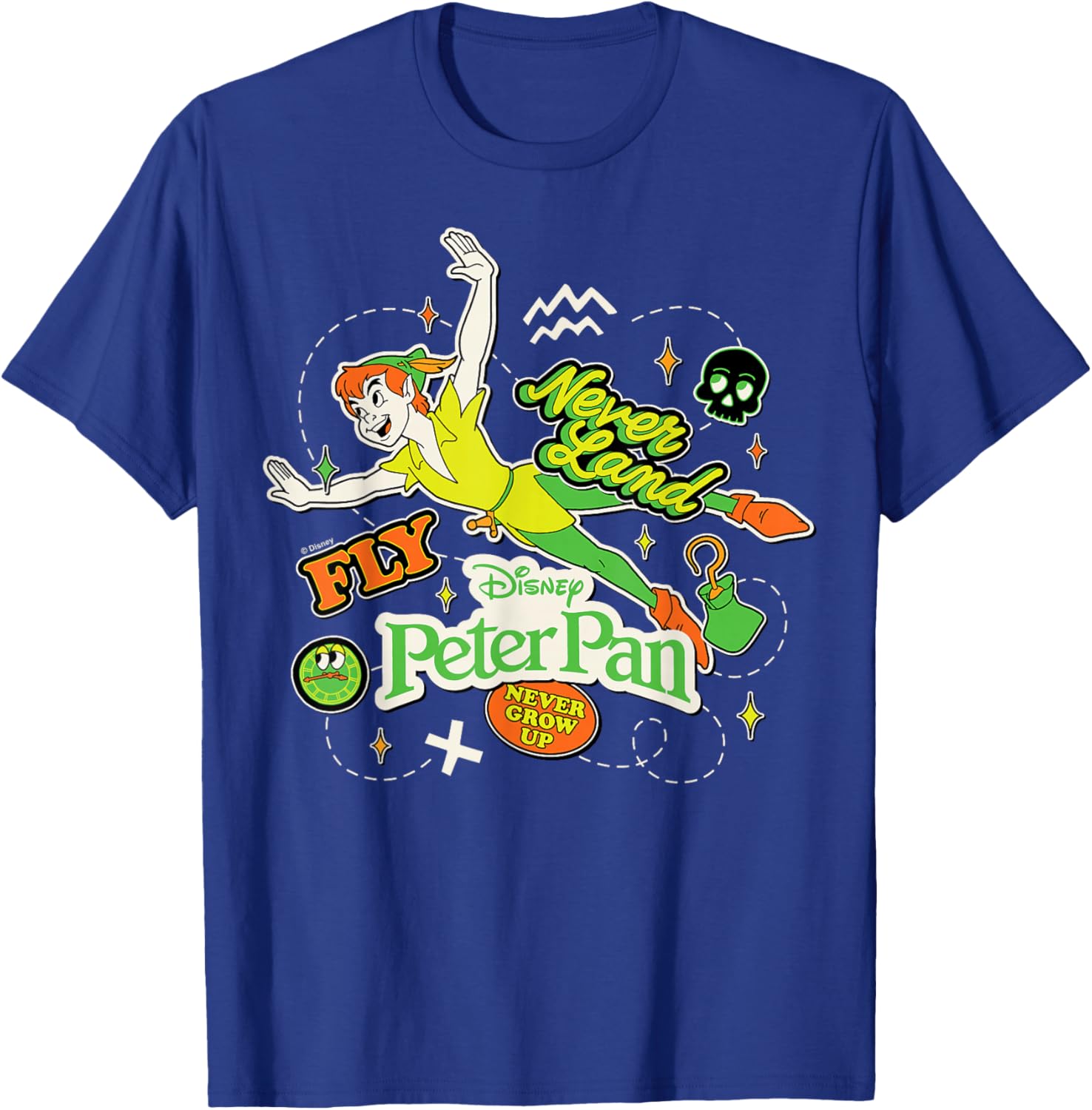 Peter Pan Stickers T-Shirt for Fun and Adventure Lovers - 1