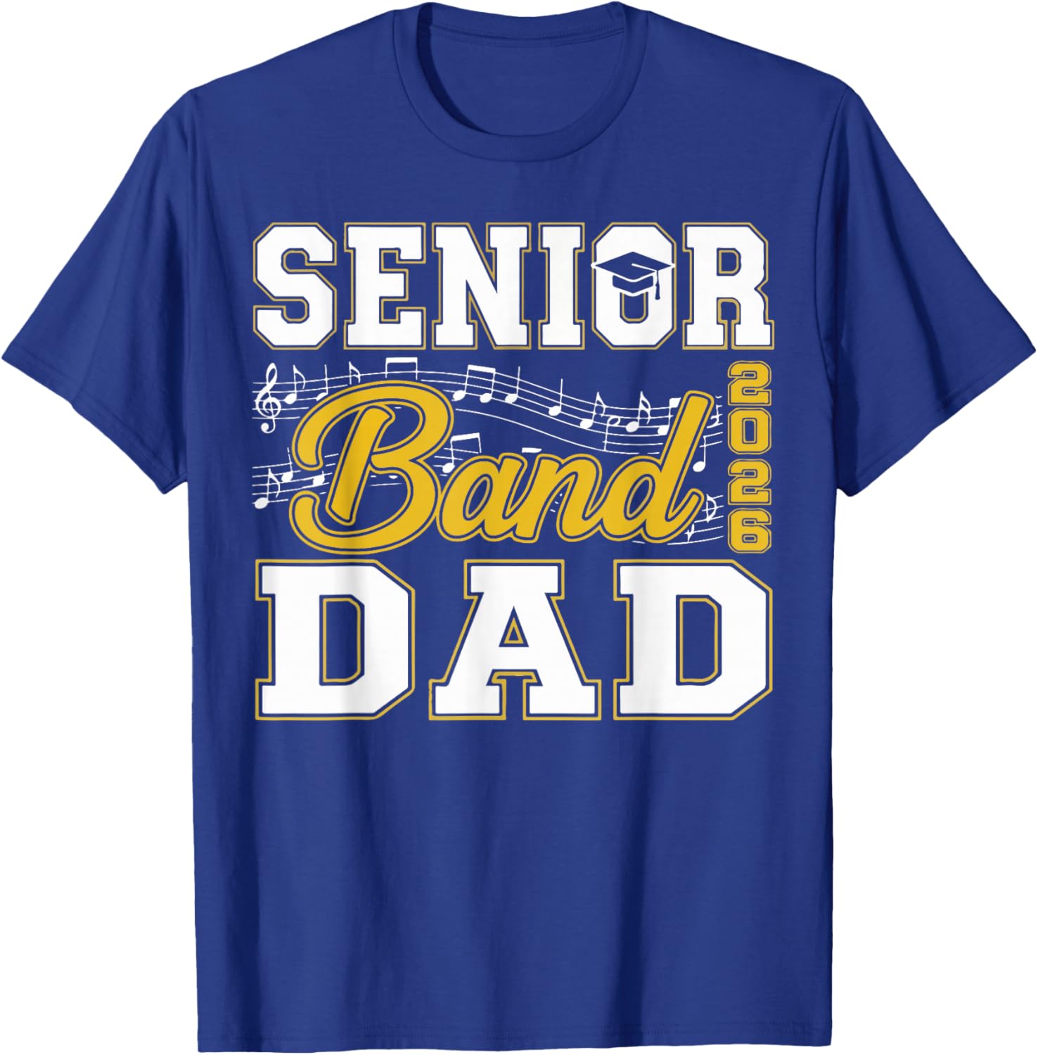 Senior Band Dad Class of 2026 Marching Band T-Shirt for Proud Fathers - 7