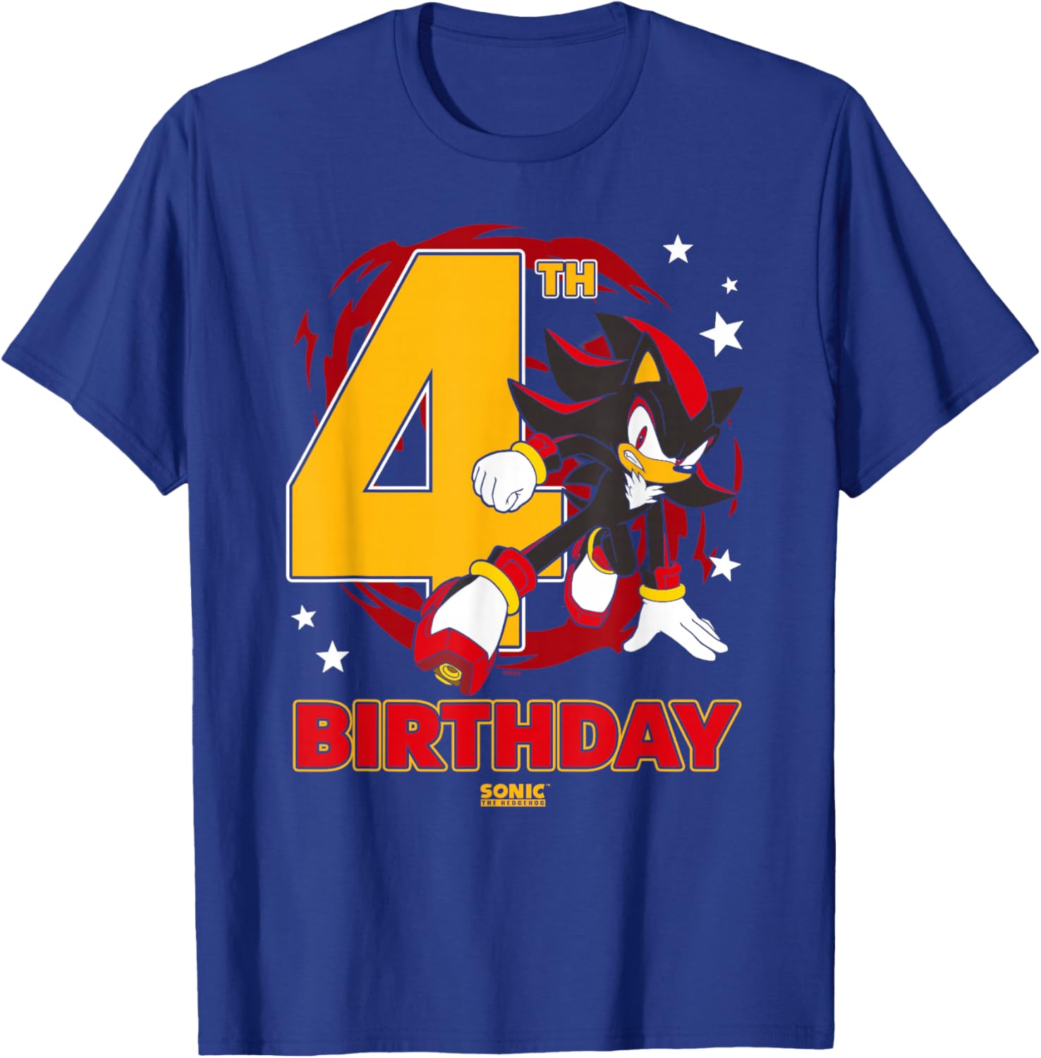 Sonic the Hedgehog 4th Birthday Epic Shadow Logo T-Shirt for Fans - 2