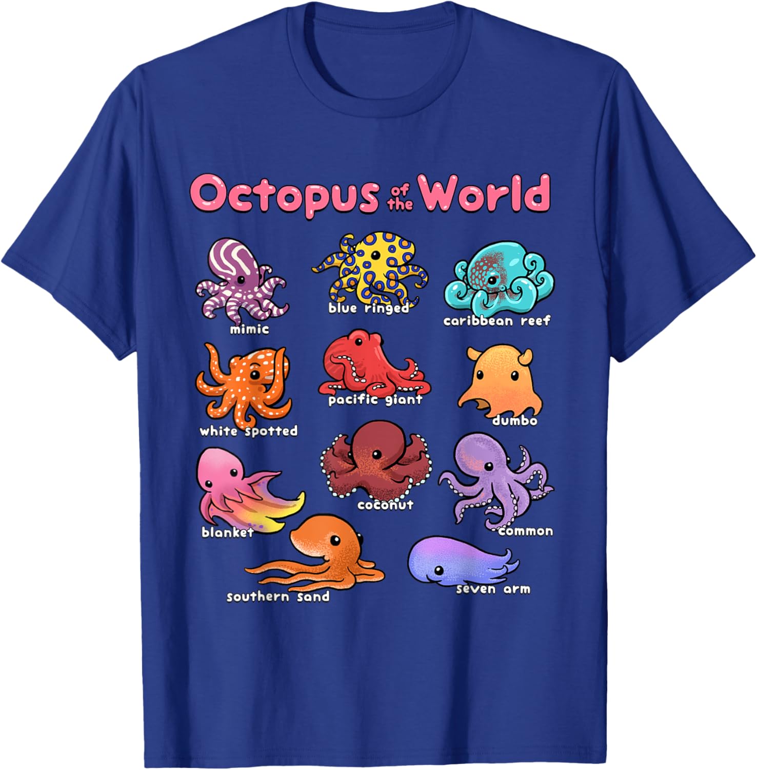 Octopus Sea Animals T-Shirt for Marine Life Lovers and Ocean Enthusiasts - 23