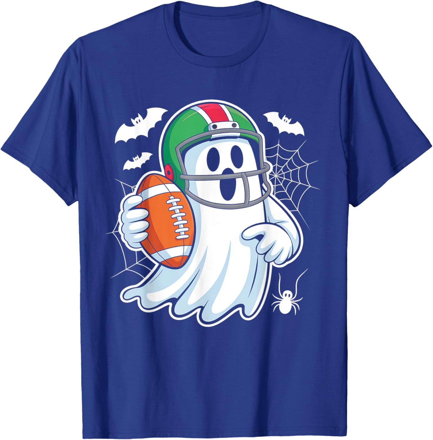 Funny Boo Ghost Playing Football Halloween T-Shirt for Spooky Fun - 8