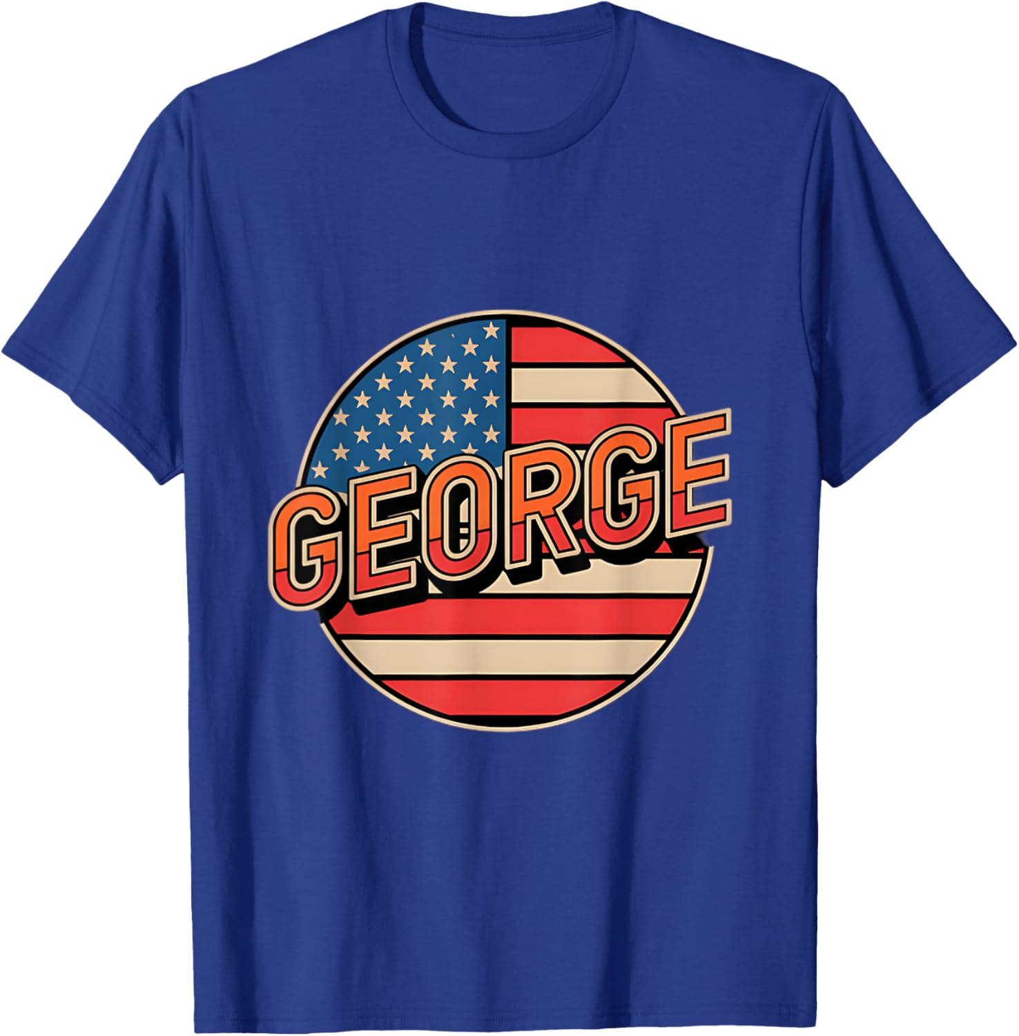 Personalized GEORGE USA Flag T-Shirt for Proud Patriots - 11