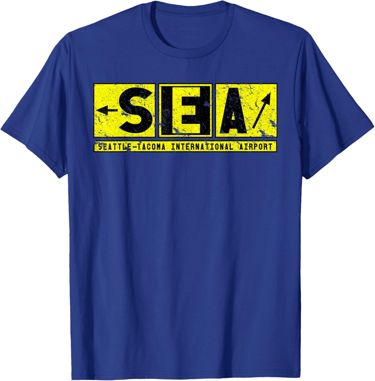 Vintage SEA Seattle Tacoma Airport Taxiway Sign Pilot T-Shirt - 11