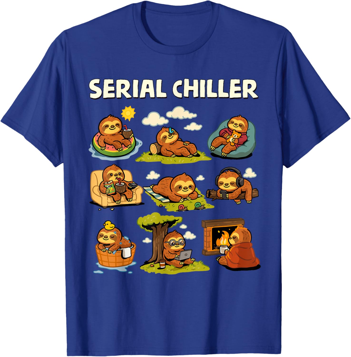 Serial Sloth Chiller T-Shirt for Relaxed Retirement and Lazy Days - 10