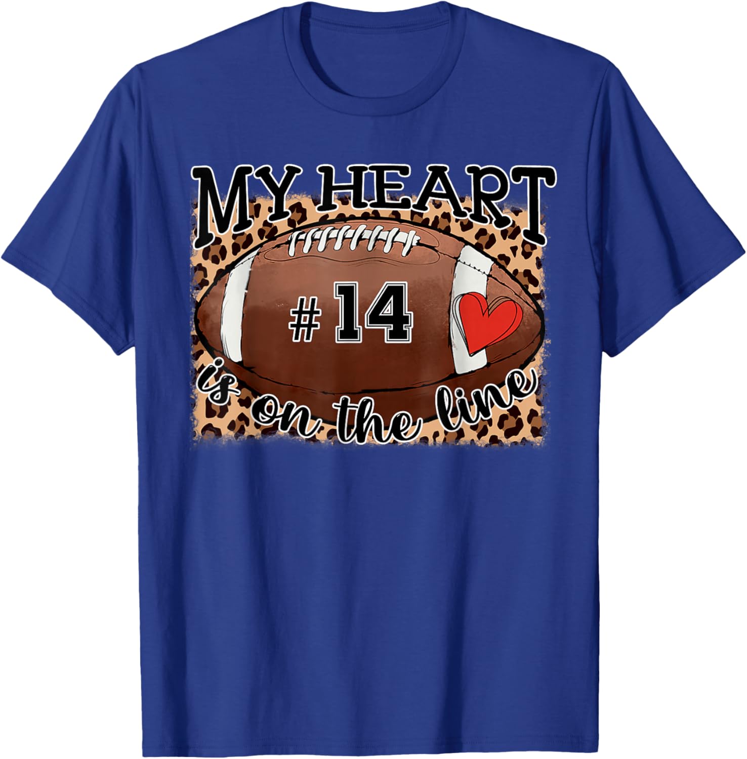 Night Number 14 Football Jersey Leopard Print T-Shirt for Fans - 1