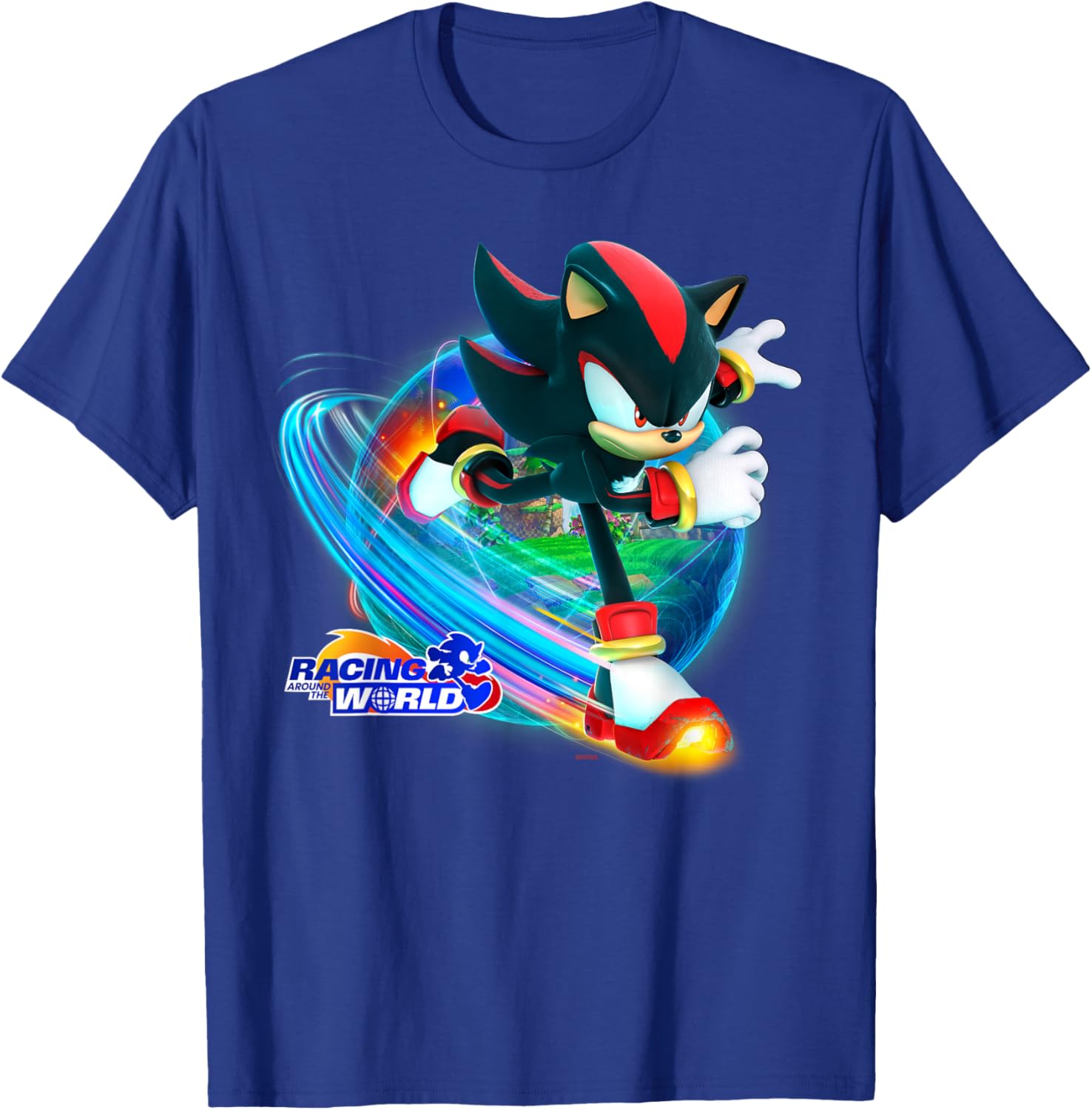 Sonic the Hedgehog Racing Around the World Shadow T-Shirt for Fans - 7