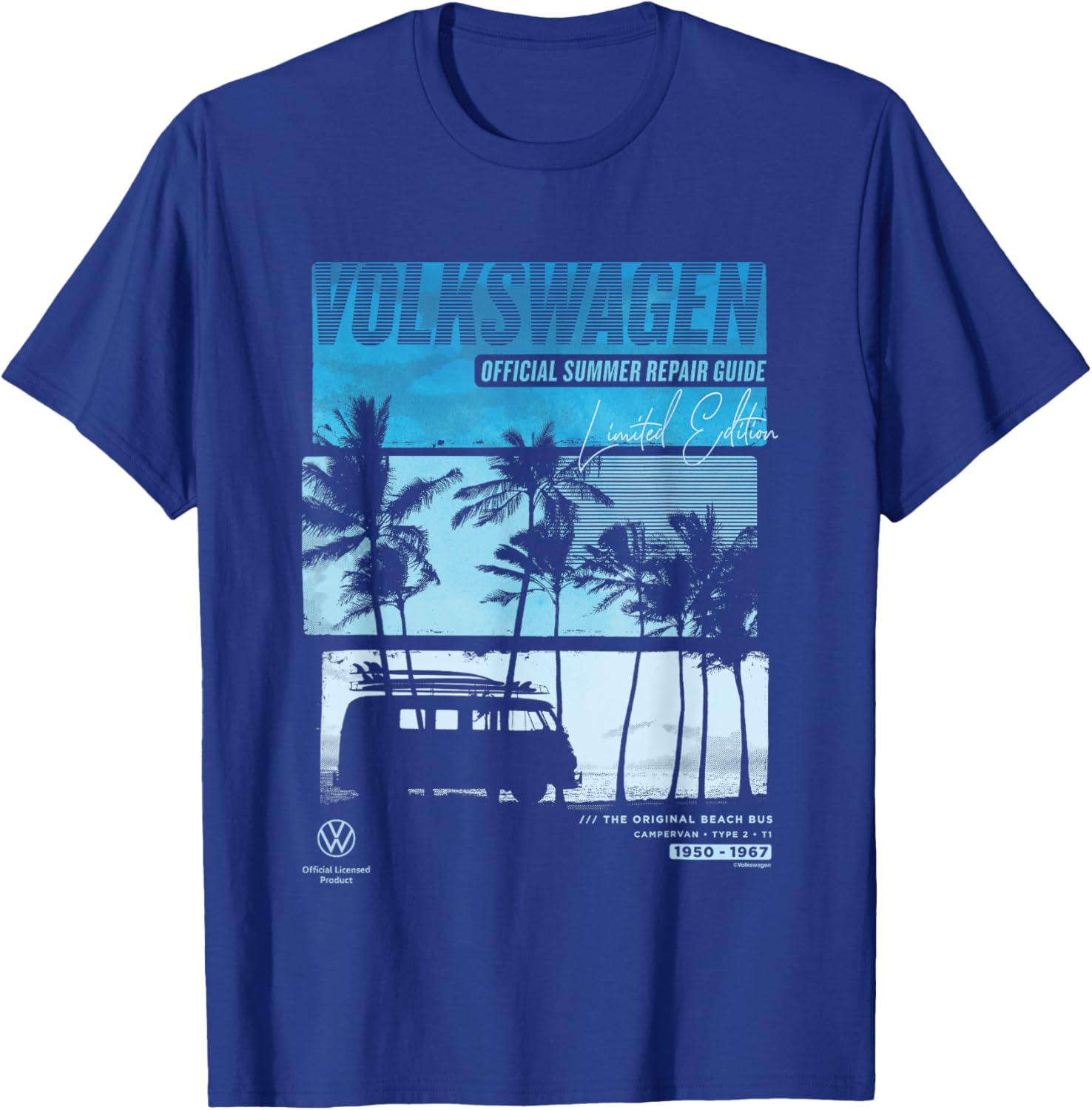 Volkswagen Type 2 T1 Beach Bus Repair Guide T-Shirt for Summer Fun - 1