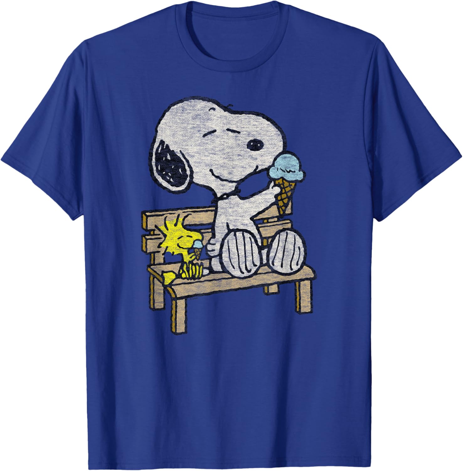 Snoopy and Woodstock Bench T-Shirt - Adorable Peanuts Apparel for Fans - 6