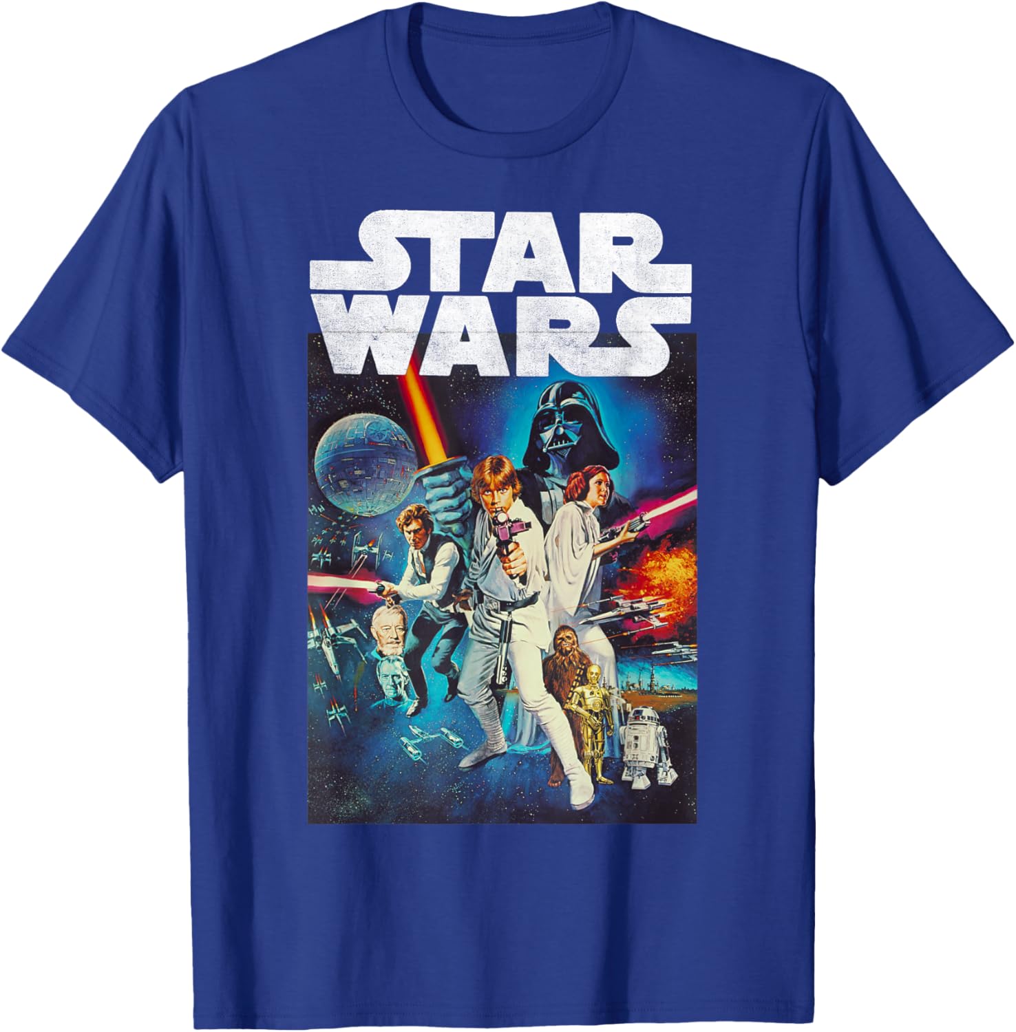 Star Wars Vintage Cast Poster T-Shirt for Disney Fans and Collectors - 5