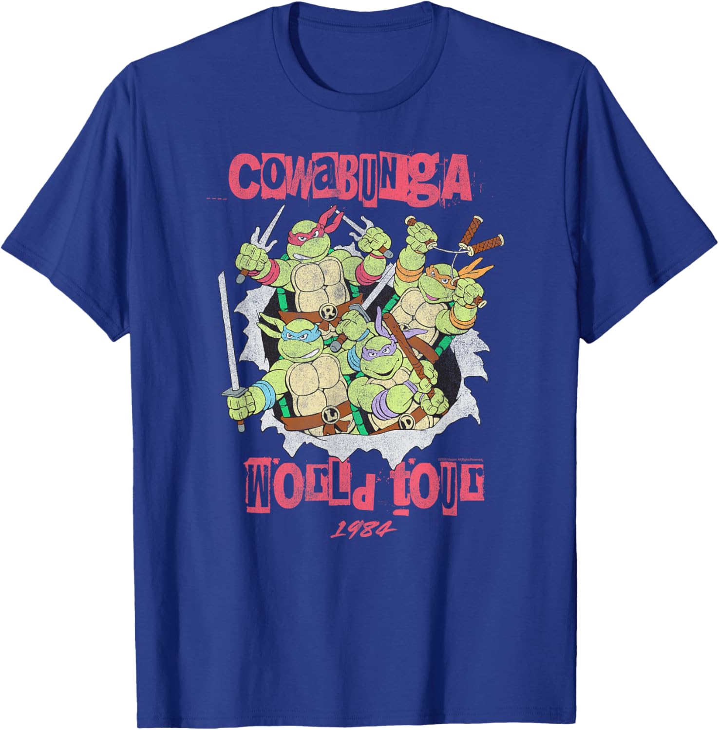 Teenage Mutant Ninja Turtles Retro 1984 Cowabunga World Tour T-Shirt - 2