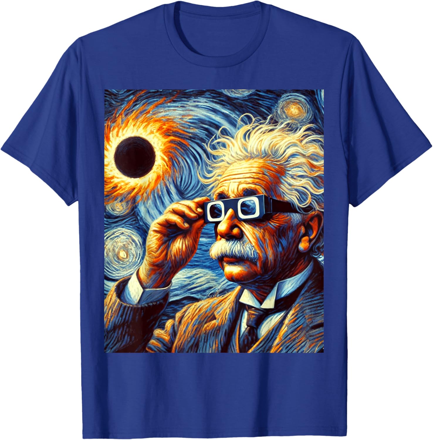 Van Gogh Inspired Solar Eclipse 2025 Physics Student T-Shirt - 16