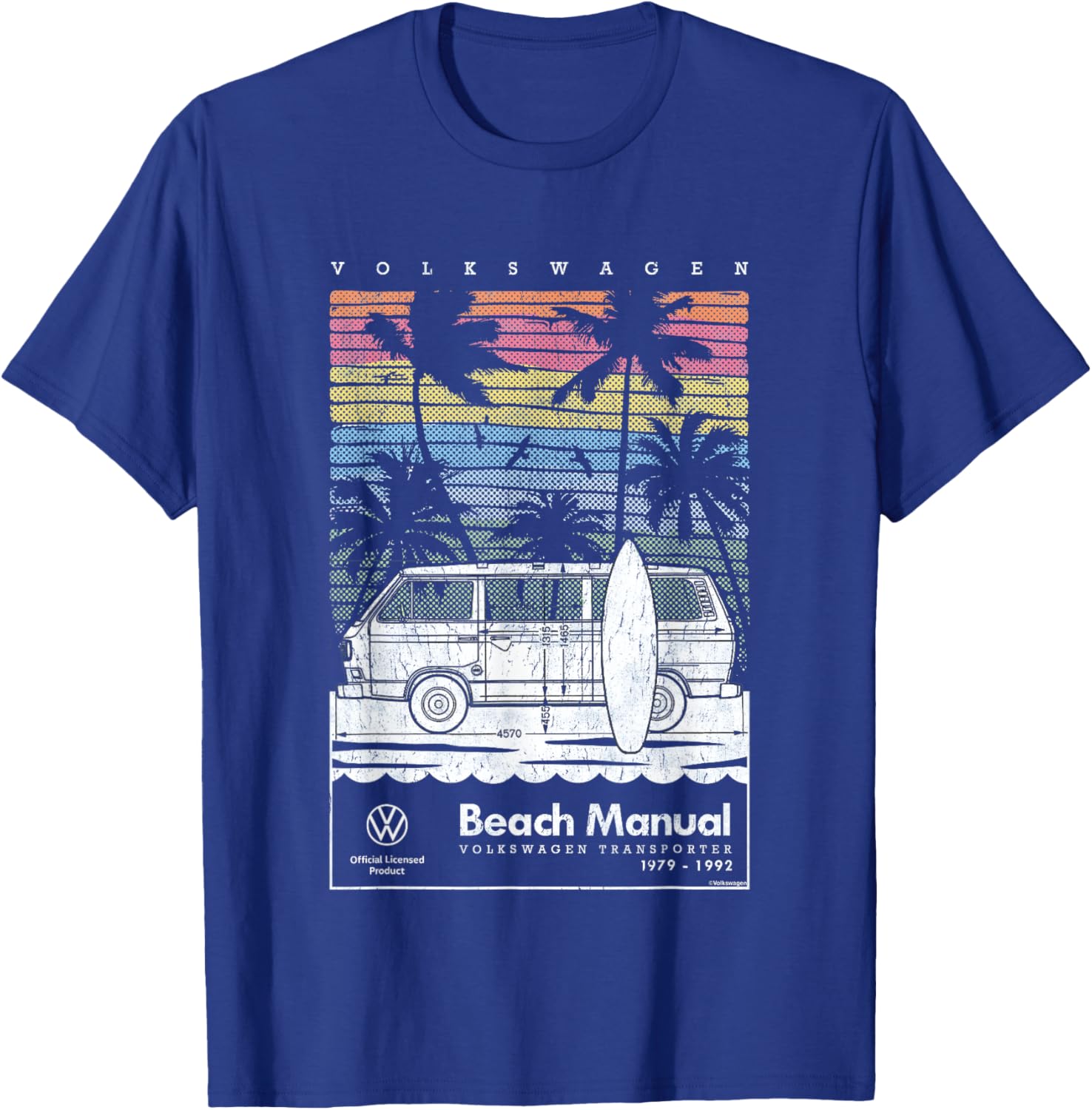 Volkswagen Transporter T3 Beach Manual T-Shirt for Van Life Lovers - 5