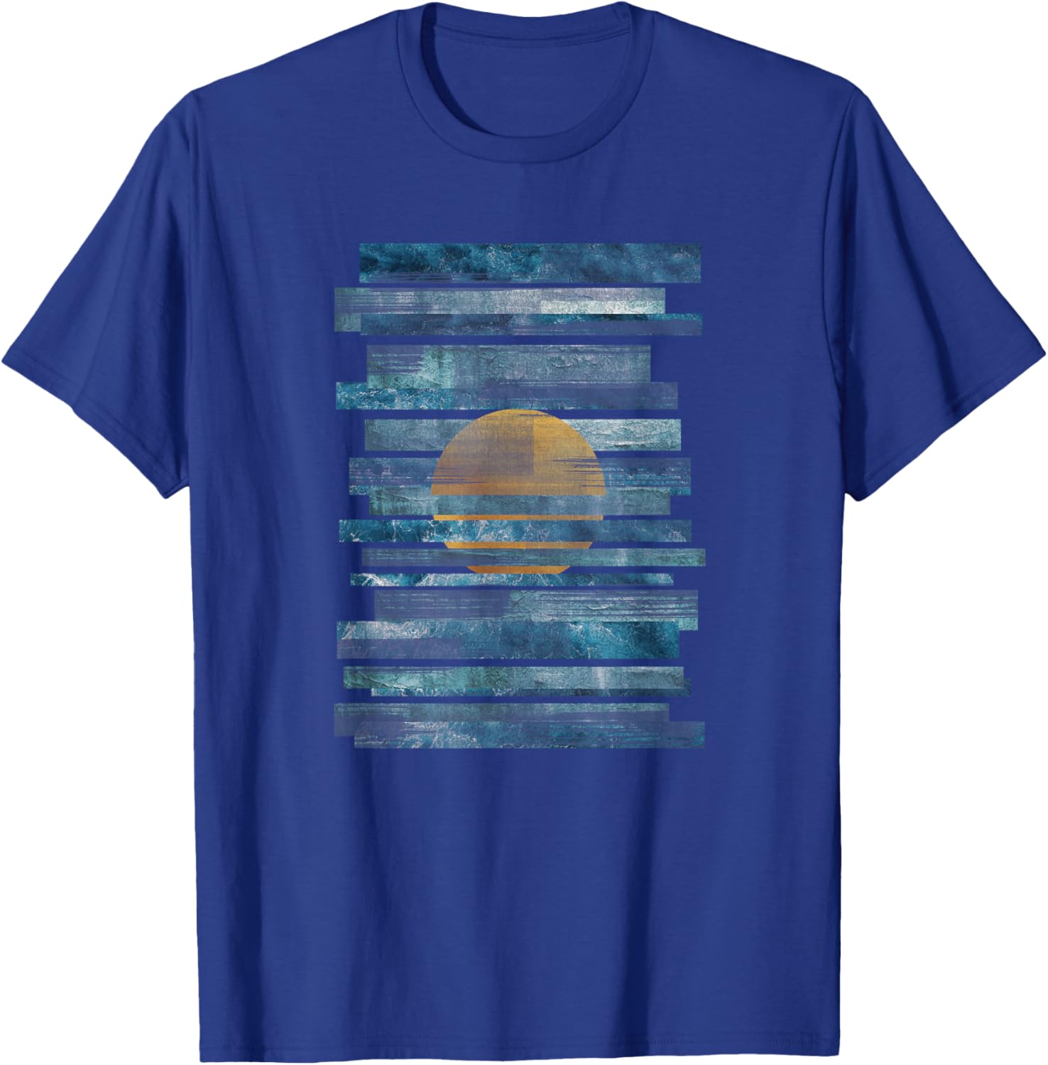 Oceanic Sunset Strips T-Shirt for Effortless Style and Comfort - 10