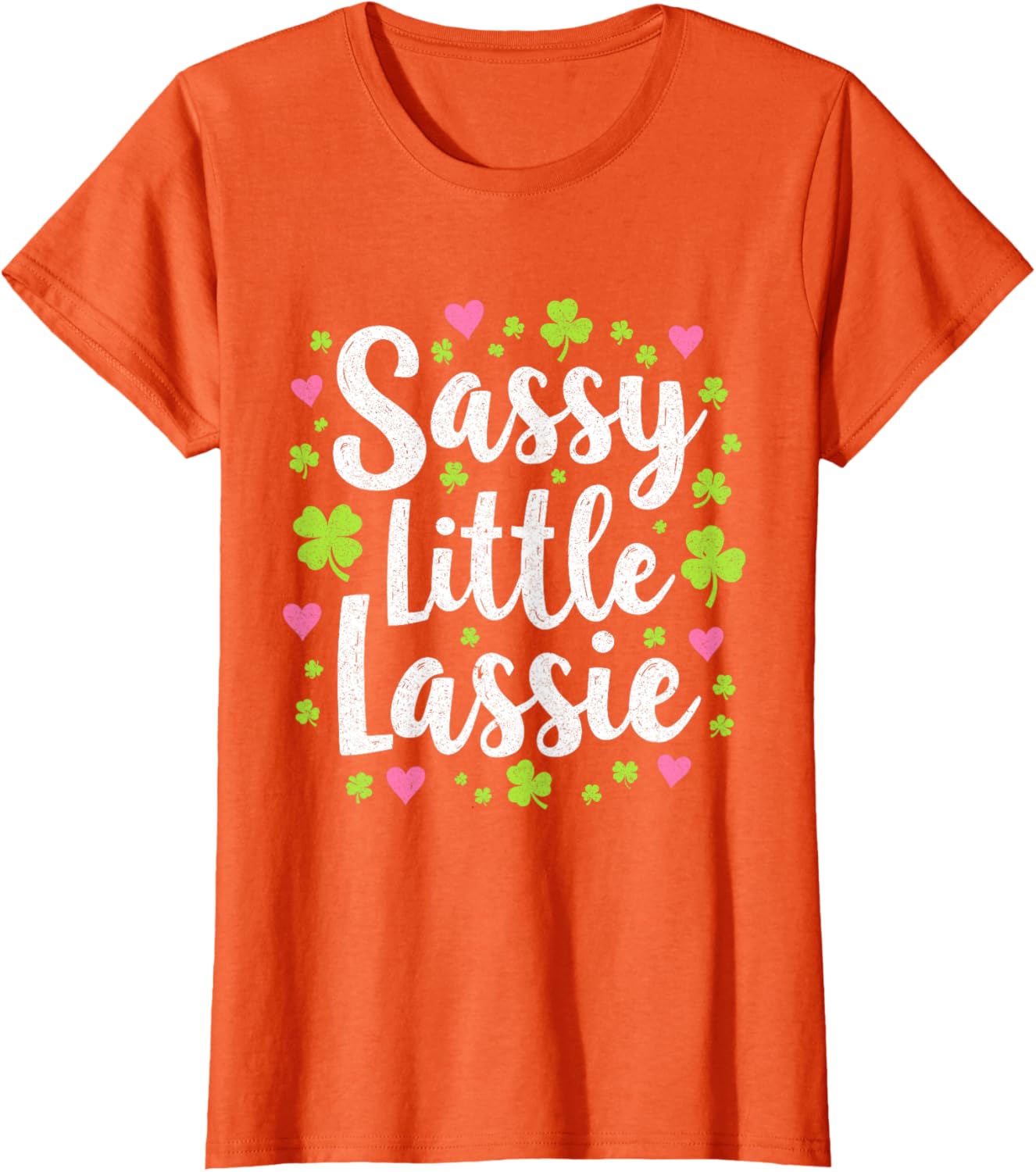 Sassy St Patrick's Day T-Shirt for Girls - Cute Little Lassie Design - 1