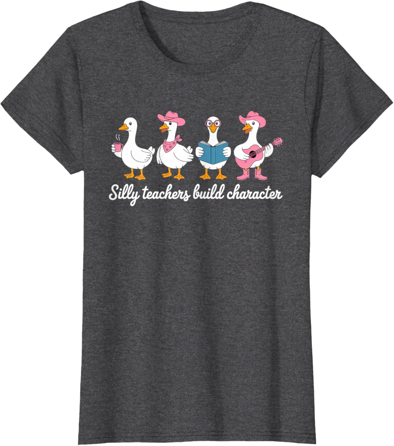 Funny Goose Back to School T-Shirt for Teachers - Silly Character Design - 3