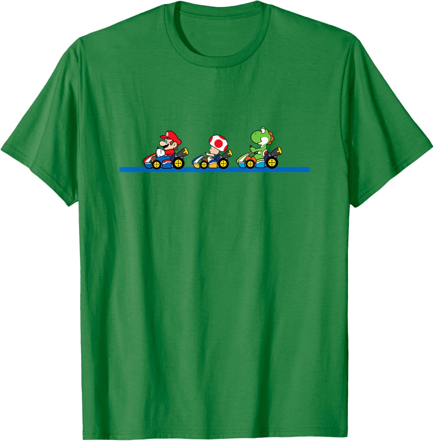 Vintage Mario Kart T-Shirt featuring Yoshi, Toad, and Mario Racing Fun - 17