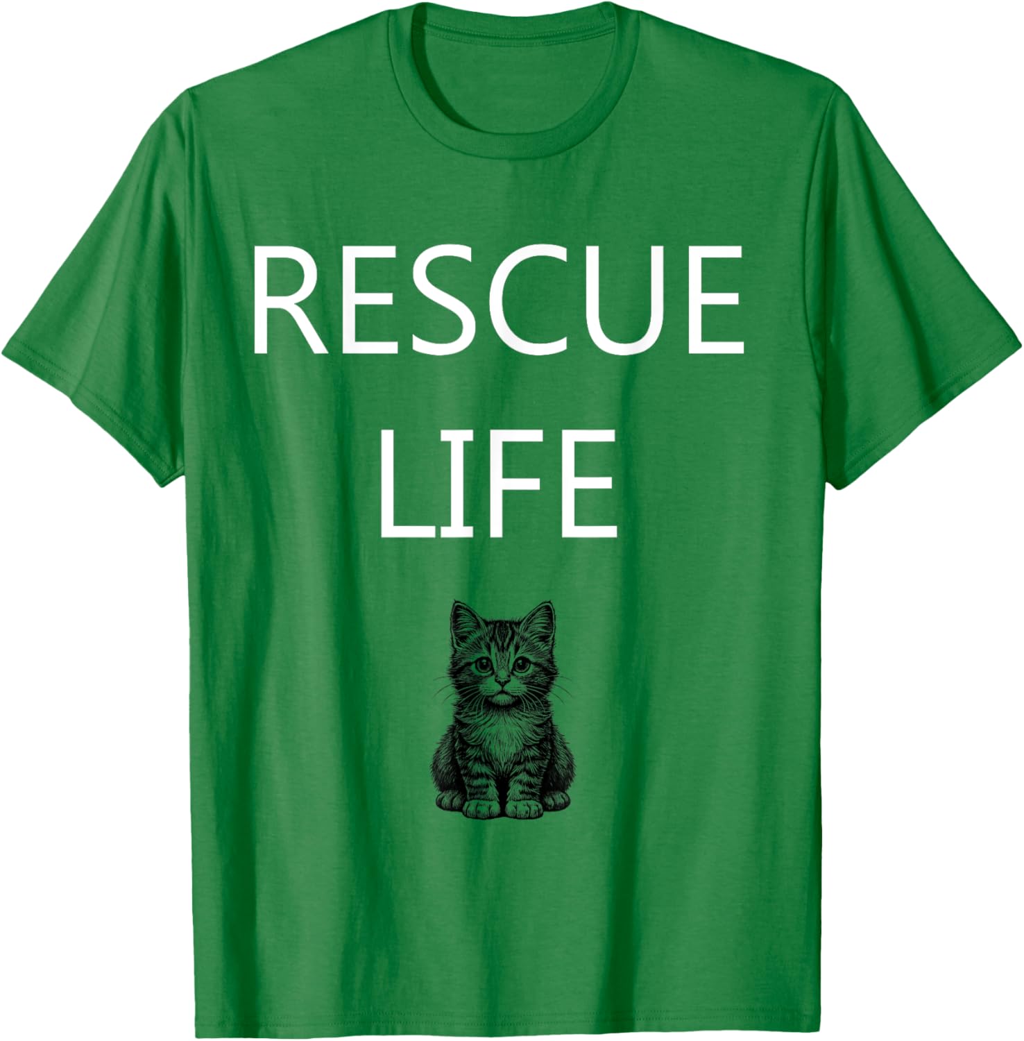 Rescue Life Kitten Animal Welfare T-Shirt for Cat Lovers and Advocates - 19