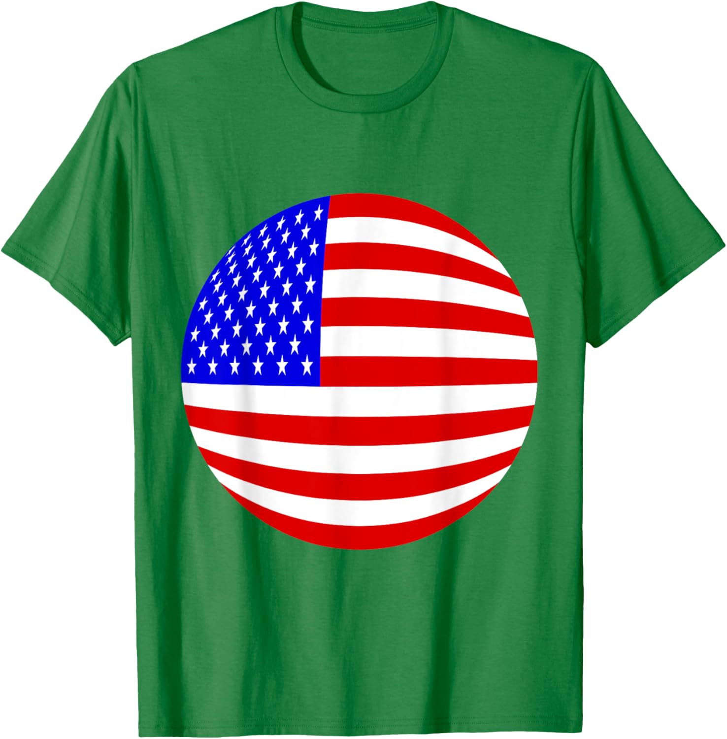Patriotic American Flag T-Shirt with Stars and Stripes in Red and Blue - 10