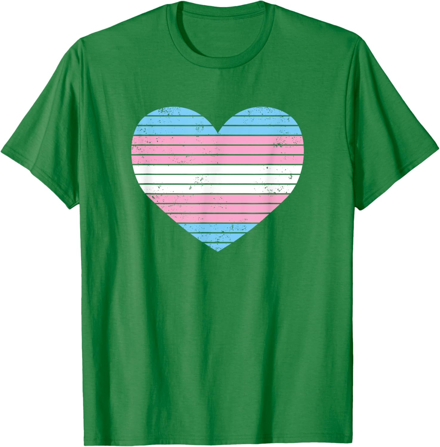 Vintage Heart Transgender Gay Pride Flag T-Shirt for LGBTQIA Supporters - 14