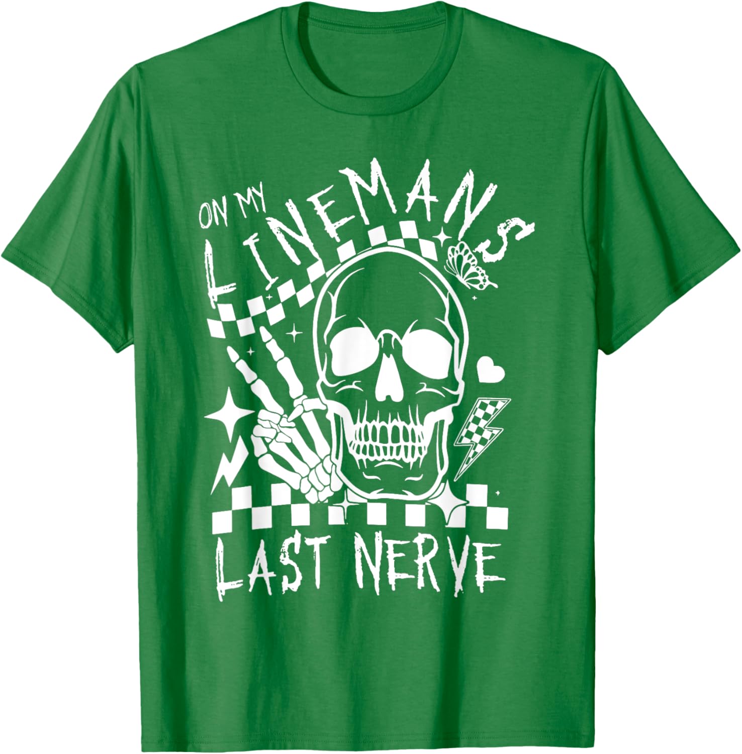 On My Lineman's Last Nerve T-Shirt for Electricians and Workers - 6