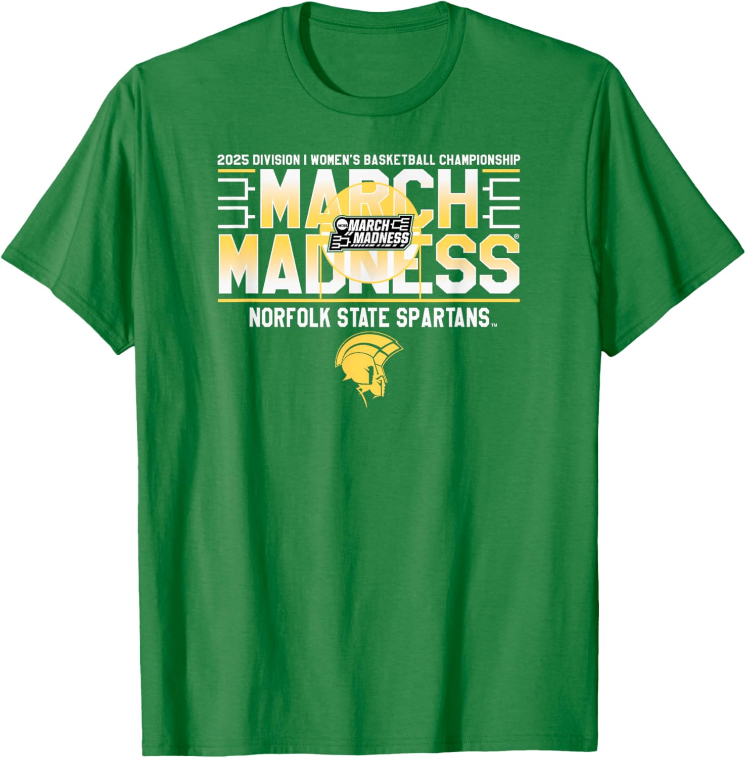Norfolk State Spartans 2025 March Madness Green Basketball T-Shirt - 1