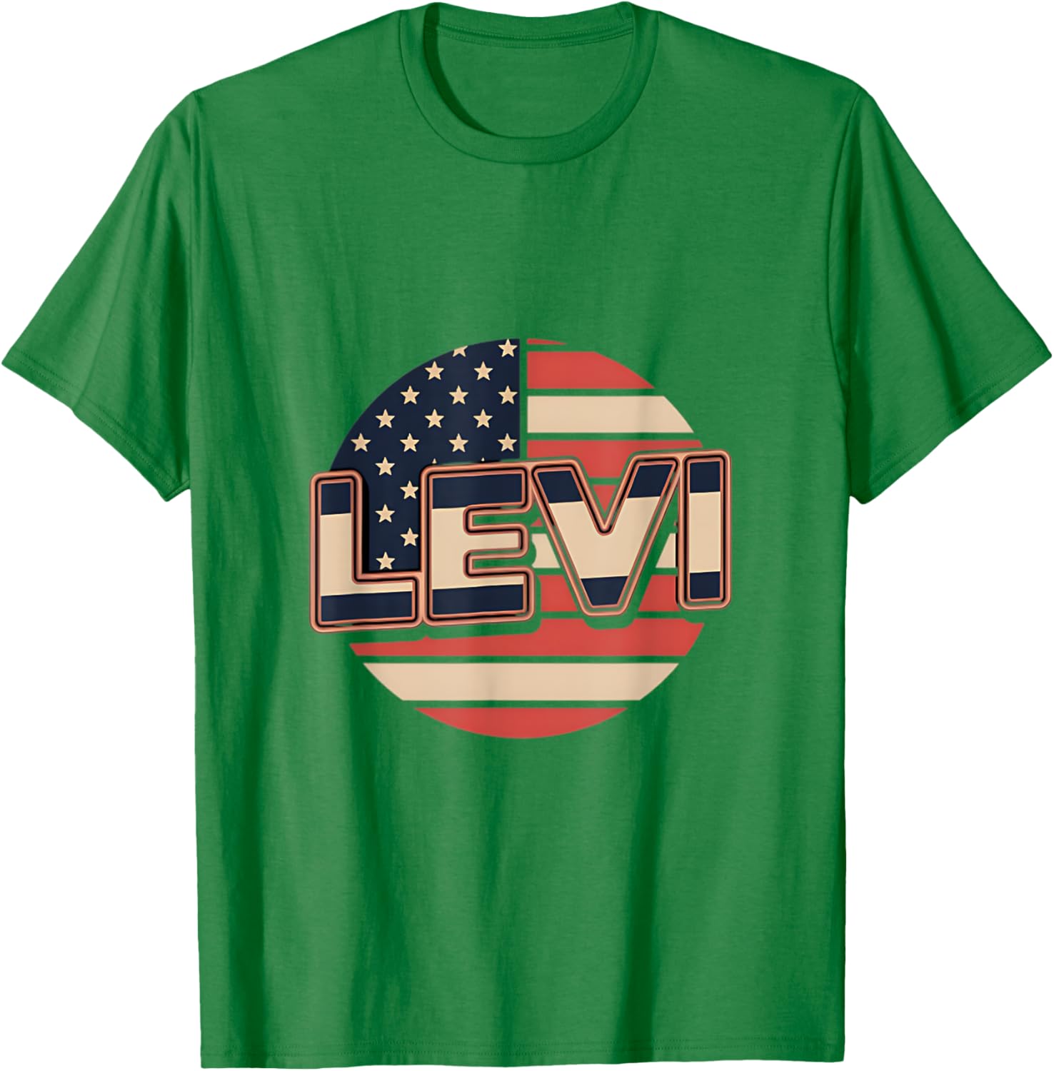 Personalized LEVI USA Flag Patriot T-Shirt for Proud Americans - 10